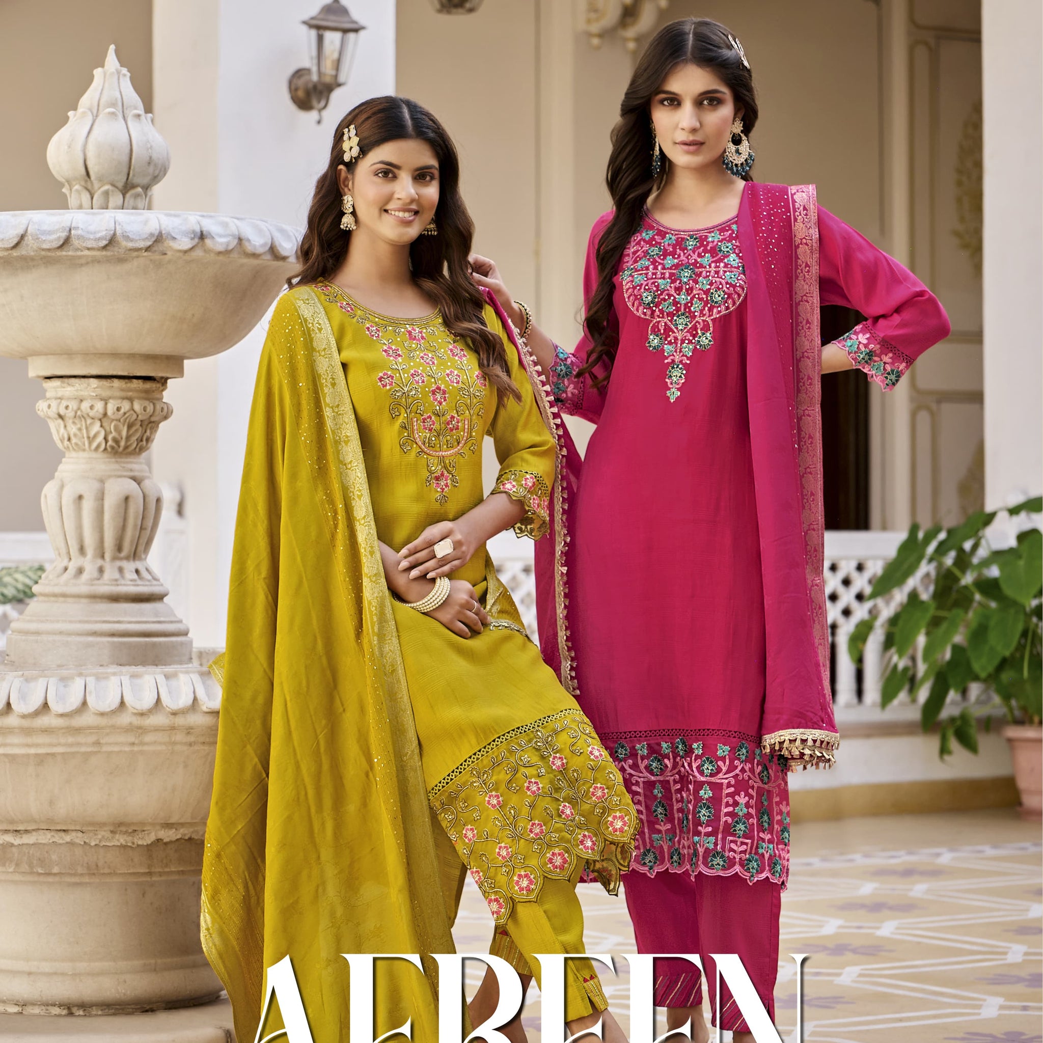 Karissa Afreen Series 1001-1004 Viscose Silk Suit (1275x04)