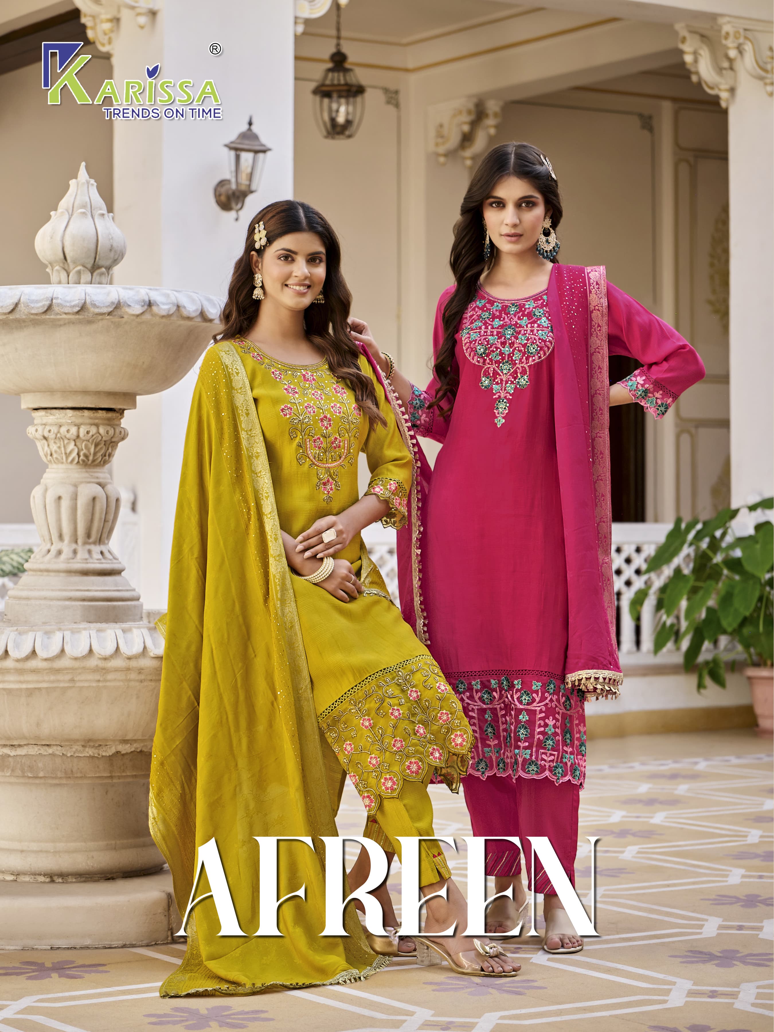 Karissa Afreen Series 1001-1004 Viscose Silk Suit (1275x04)