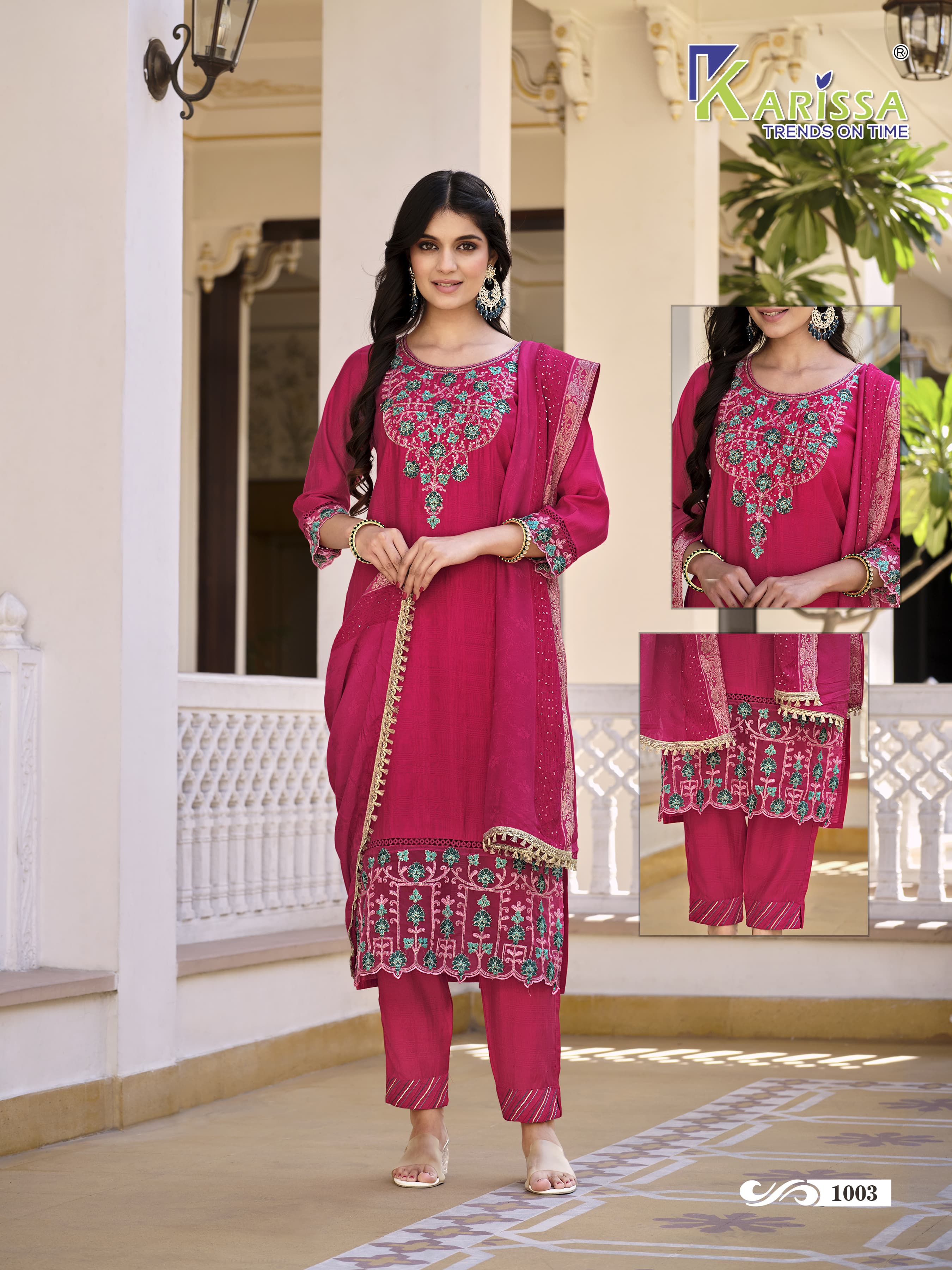 Karissa Afreen Series 1001-1004 Viscose Silk Suit (1275x04)