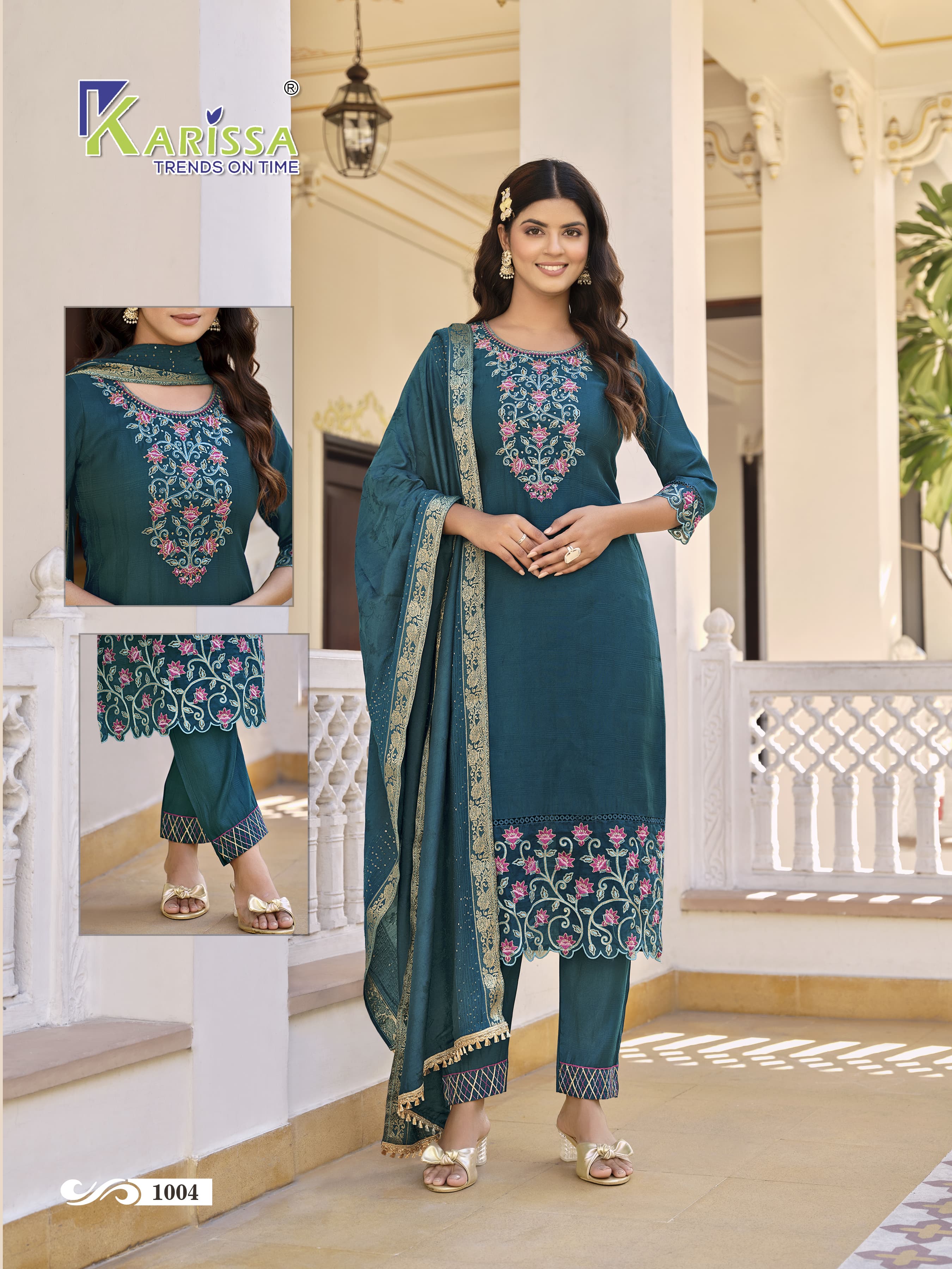 Karissa Afreen Series 1001-1004 Viscose Silk Suit (1275x04)