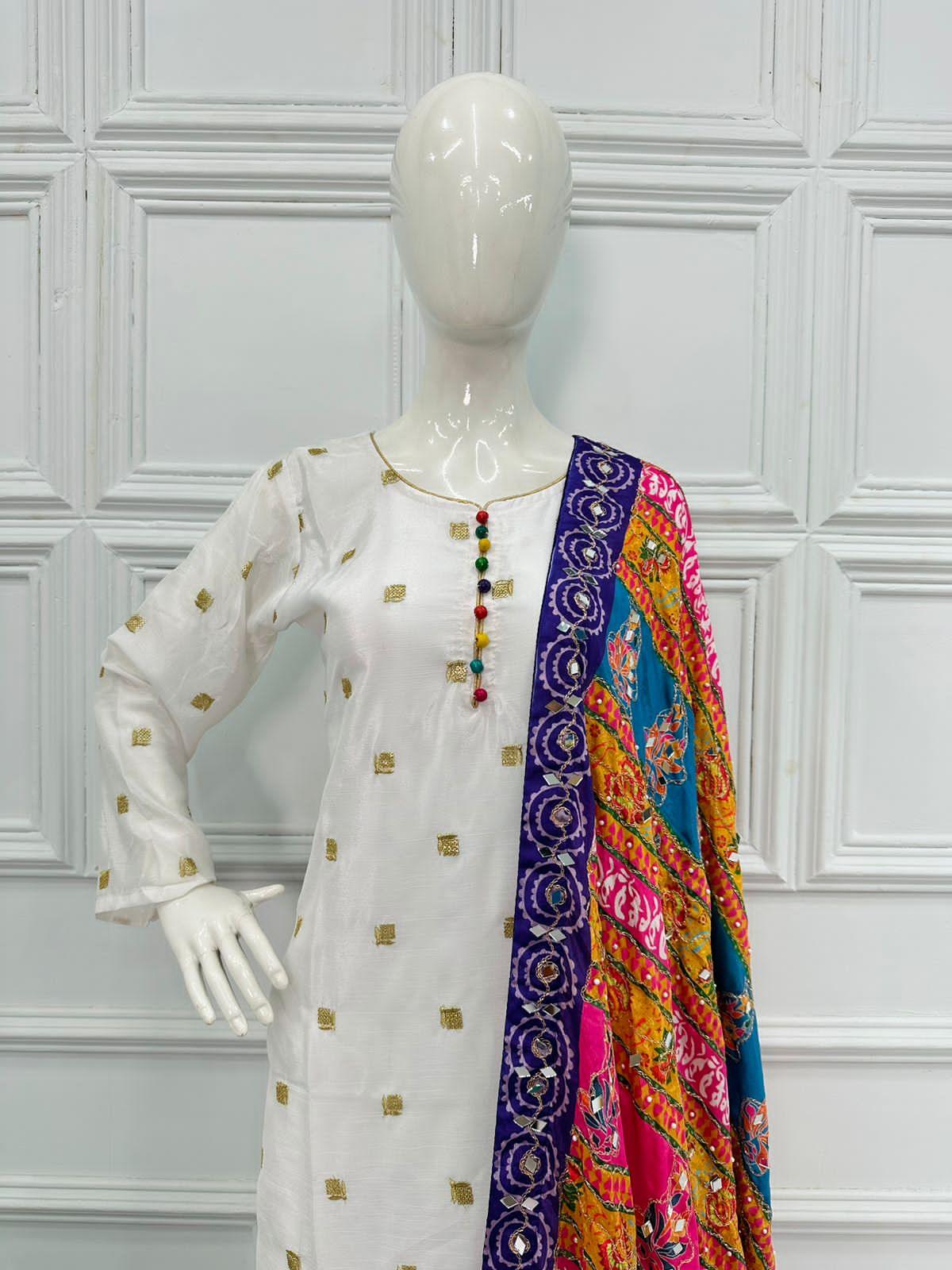 New Launching Festival Special Kurti With Dupatta &amp; Pent