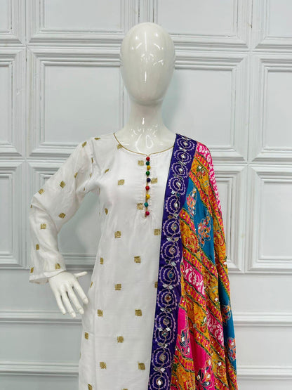 New Launching Festival Special Kurti With Dupatta &amp; Pent