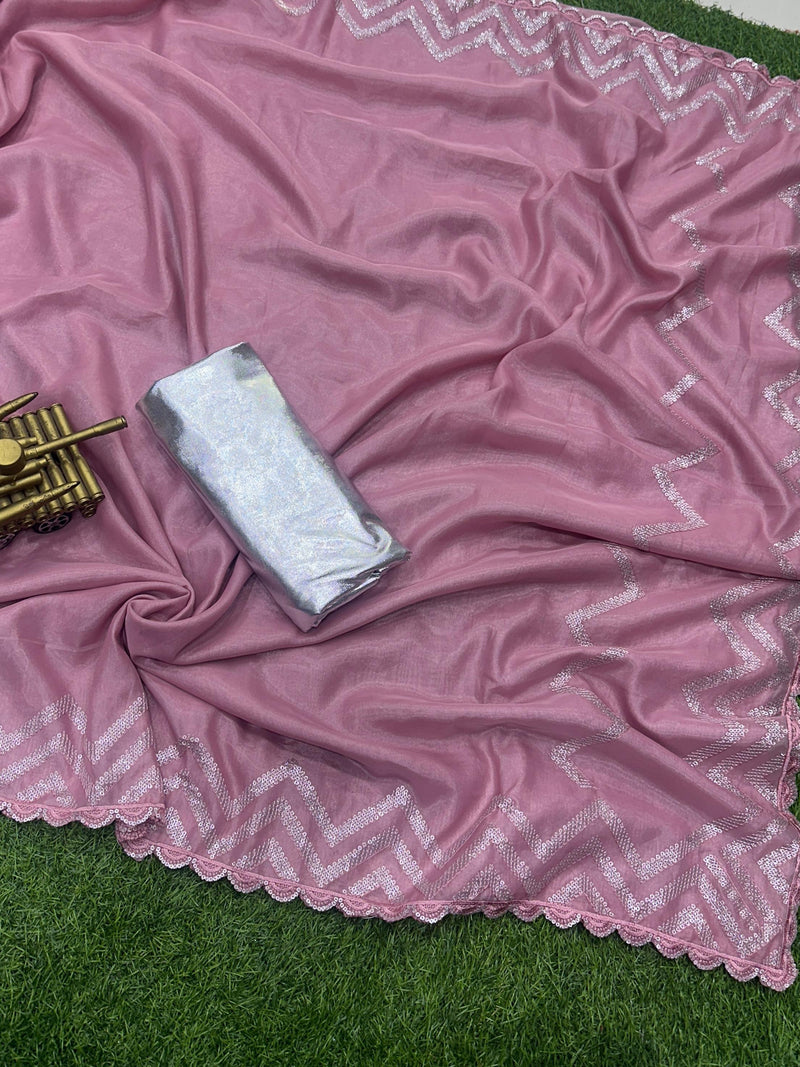 Beautiful Designer Ayesha metallic silk Saree