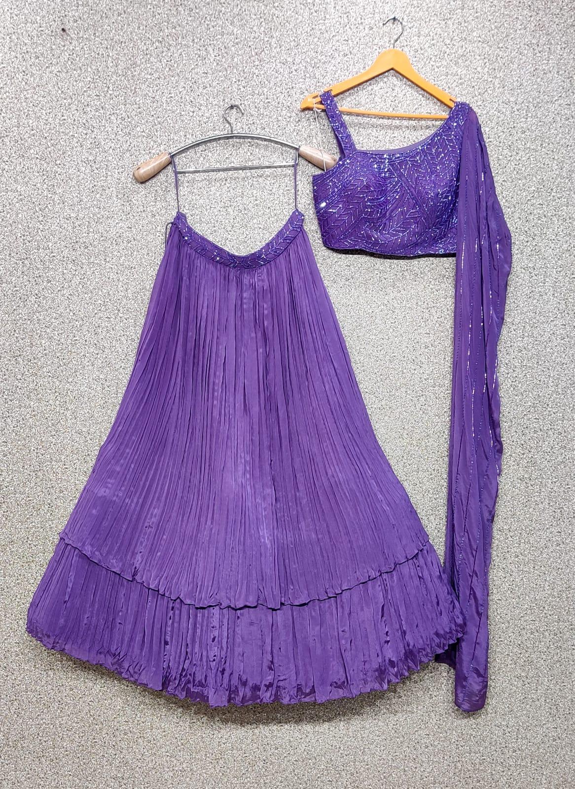 Wedding Designer Heavy Georgette Sequence Lehenga Choli