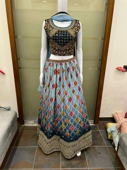 Beautiful Designer Georgette Printed Skirt