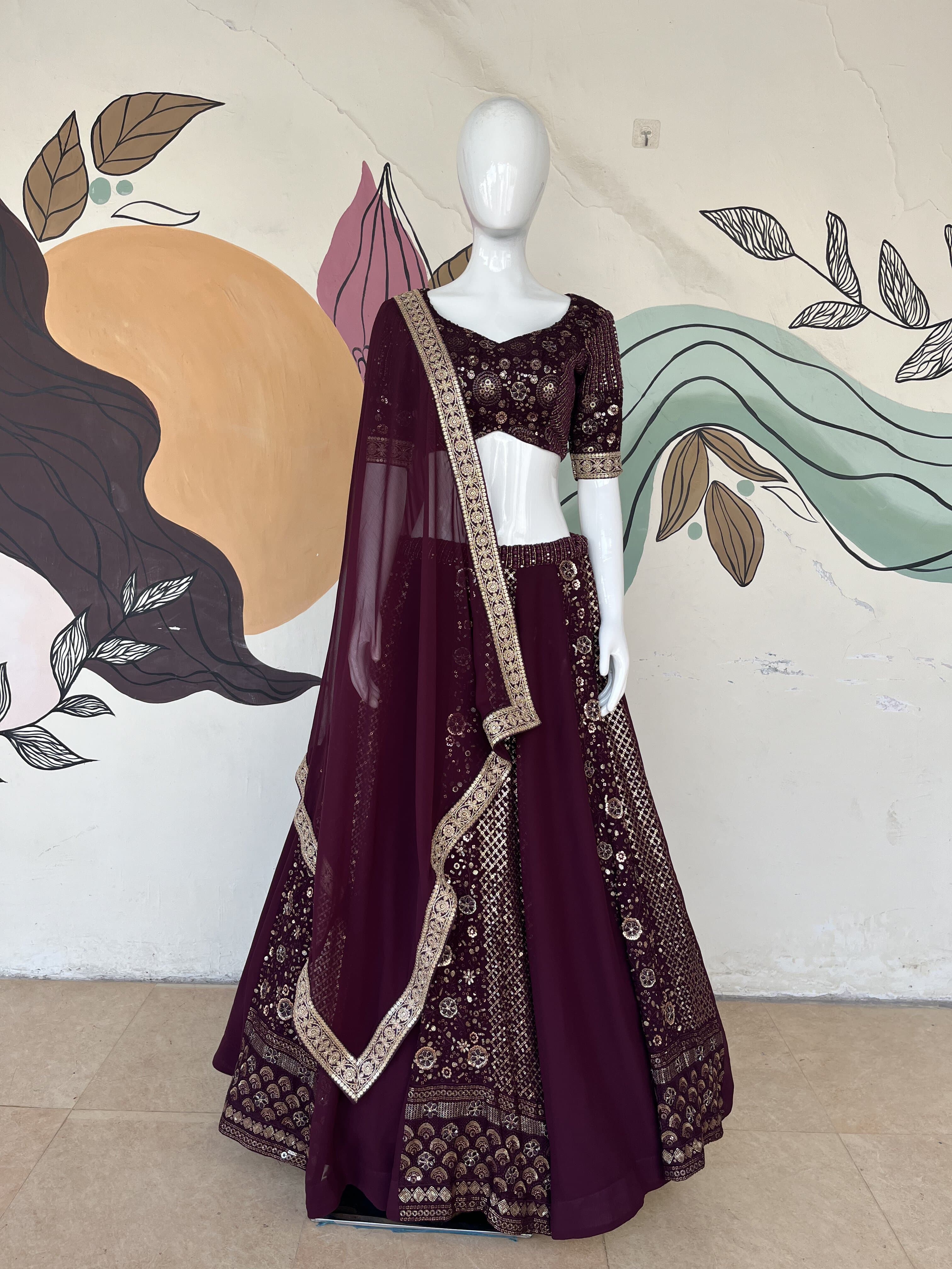 Beautiful Designer Pure Heavy Georgette Lehenga