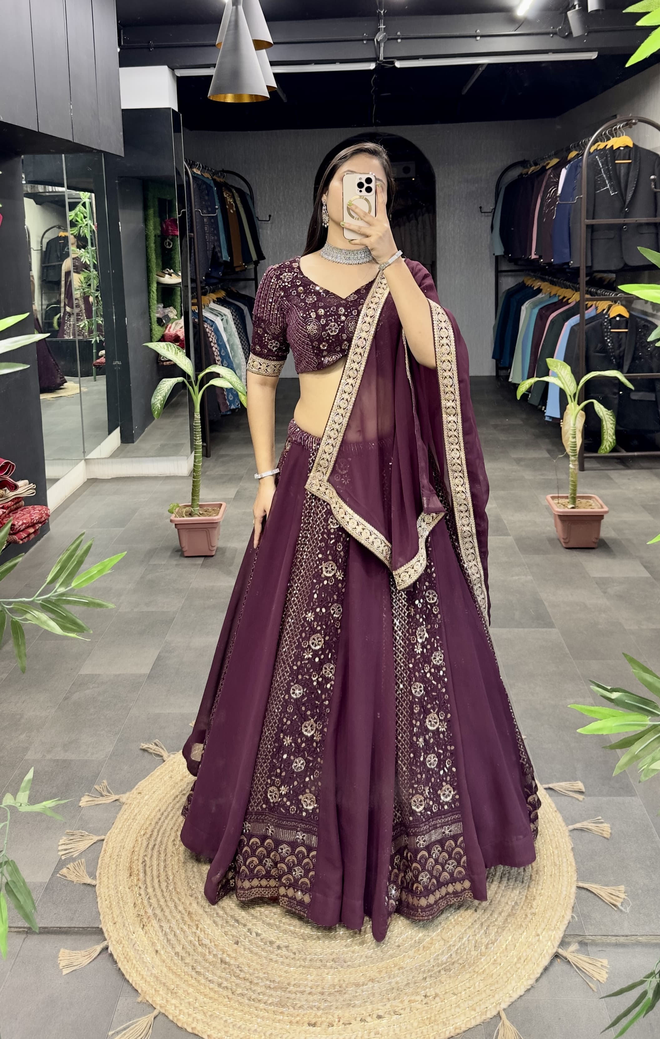 Beautiful Designer Pure Heavy Georgette Lehenga
