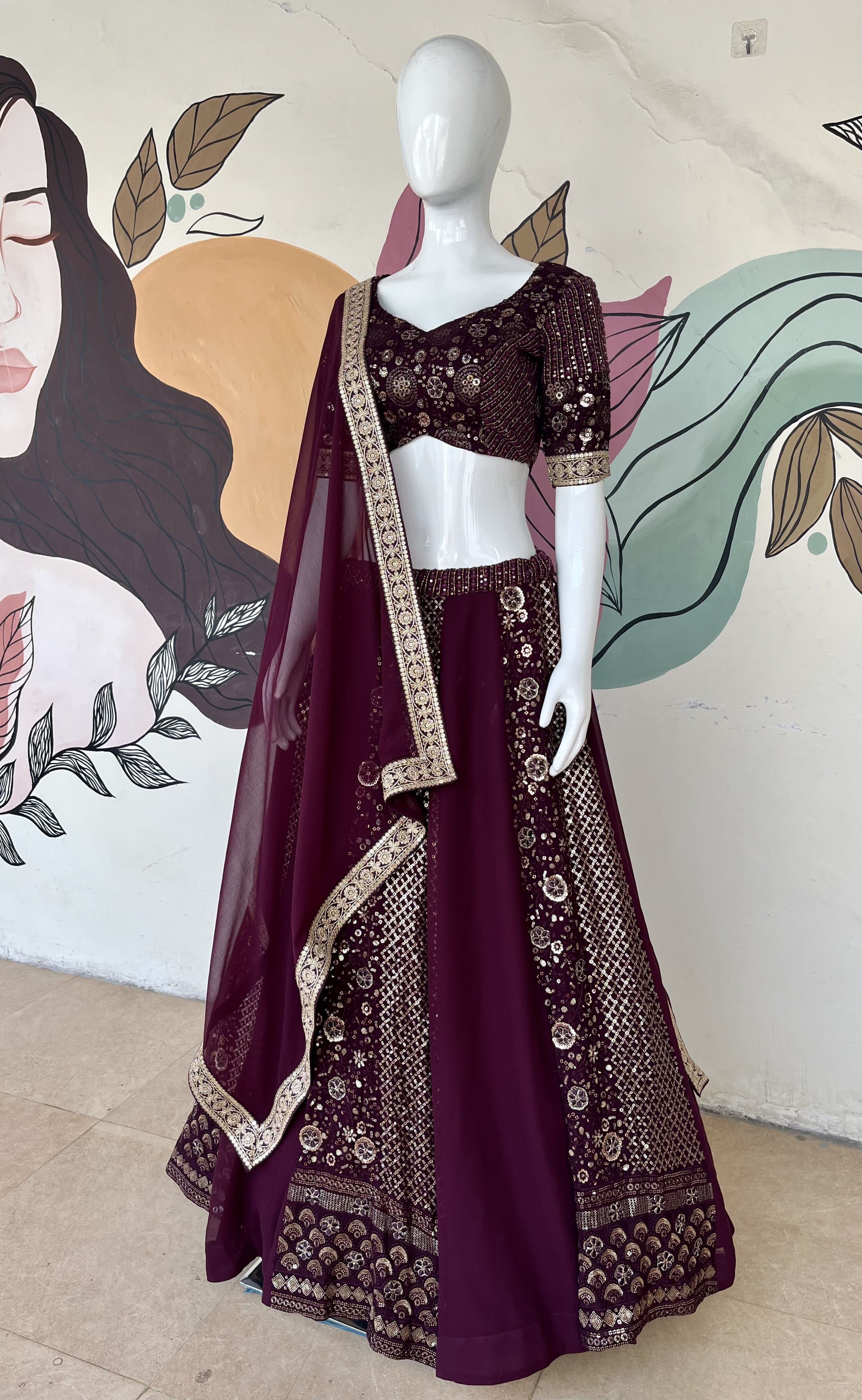Beautiful Designer Pure Heavy Georgette Lehenga
