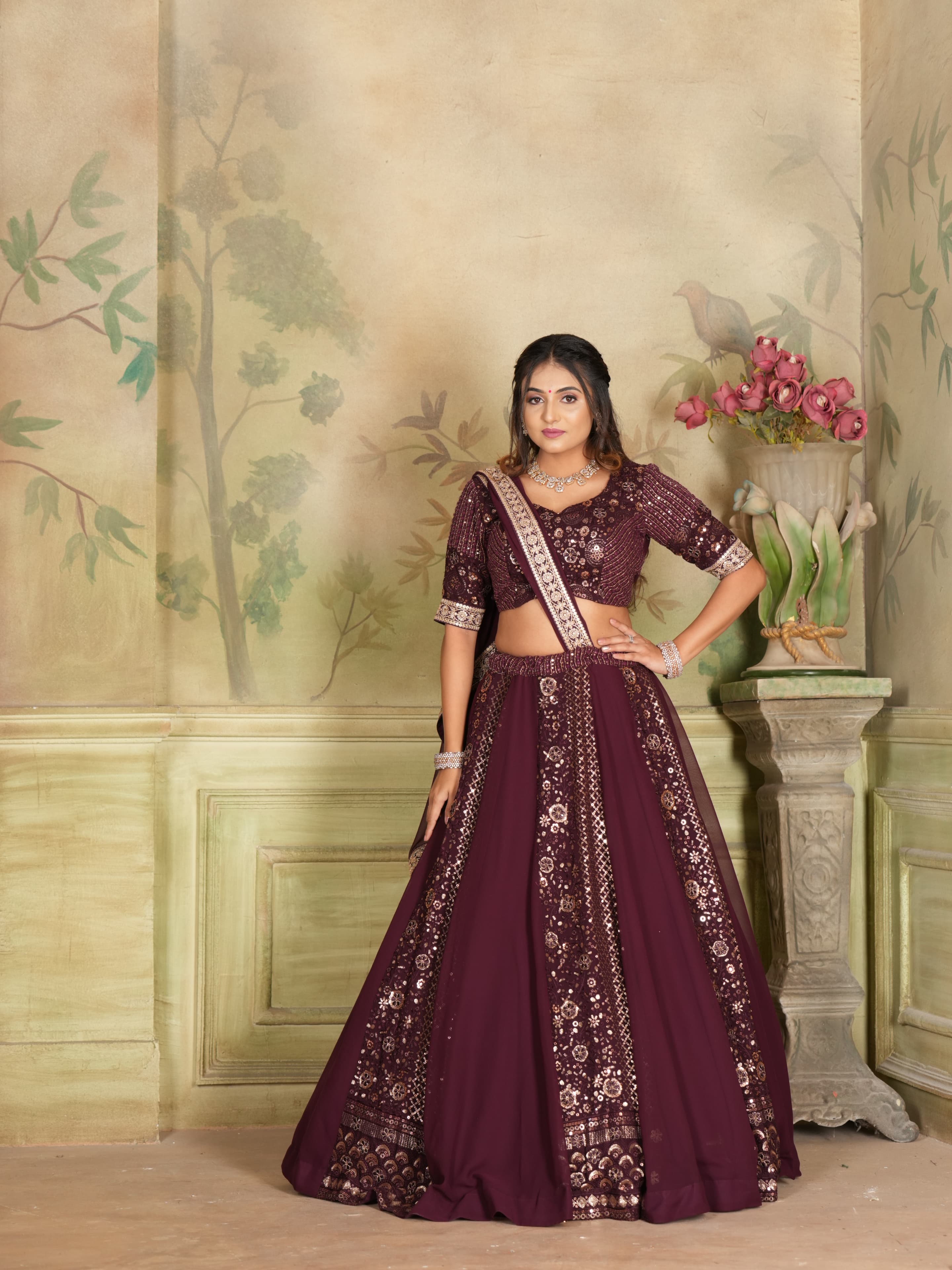Beautiful Designer Pure Heavy Georgette Lehenga