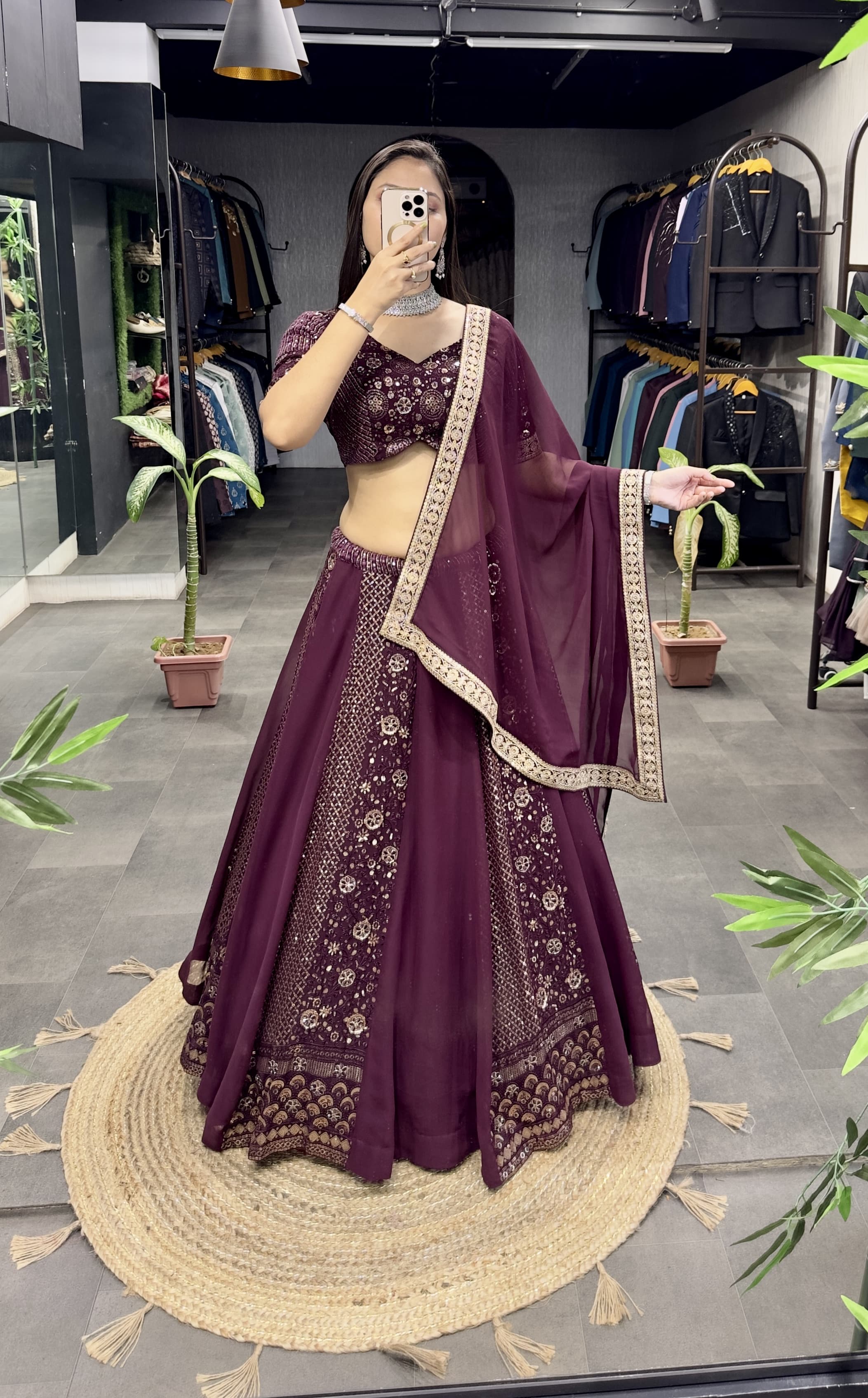 Beautiful Designer Pure Heavy Georgette Lehenga