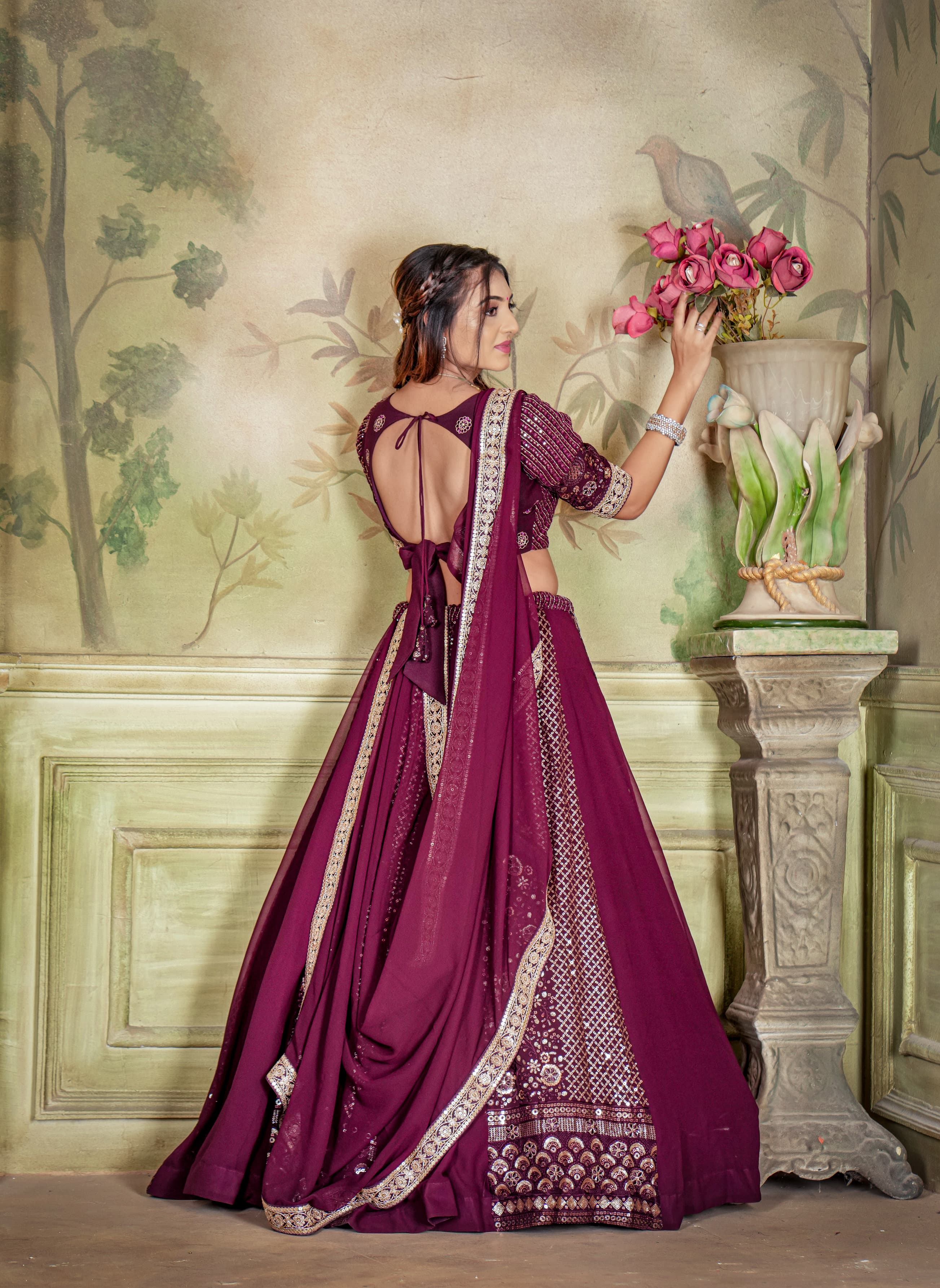 Beautiful Designer Pure Heavy Georgette Lehenga
