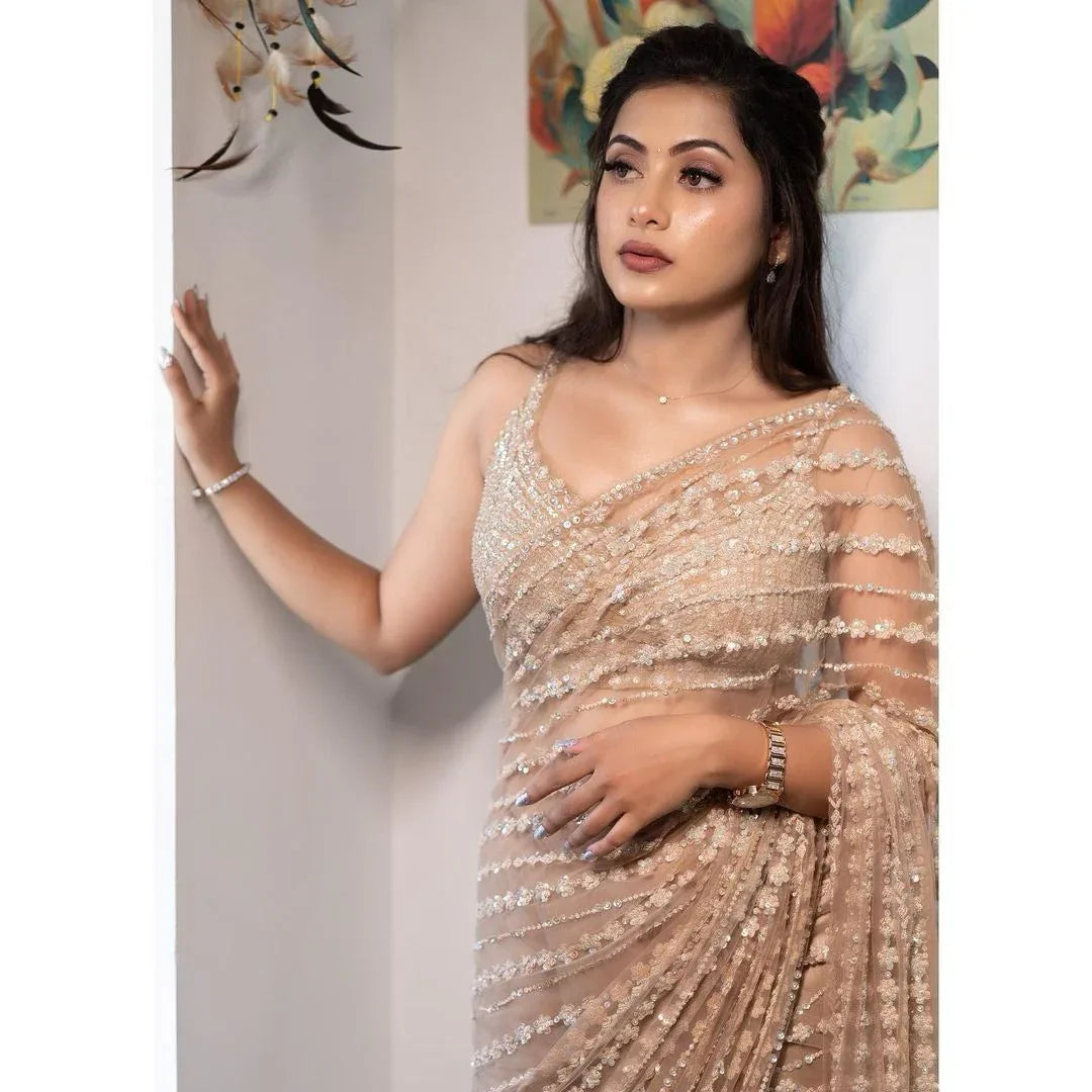 Georgette Sequance Saree 