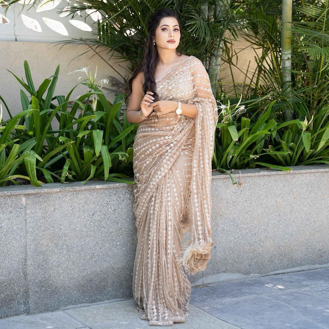 Georgette Sequance Saree 