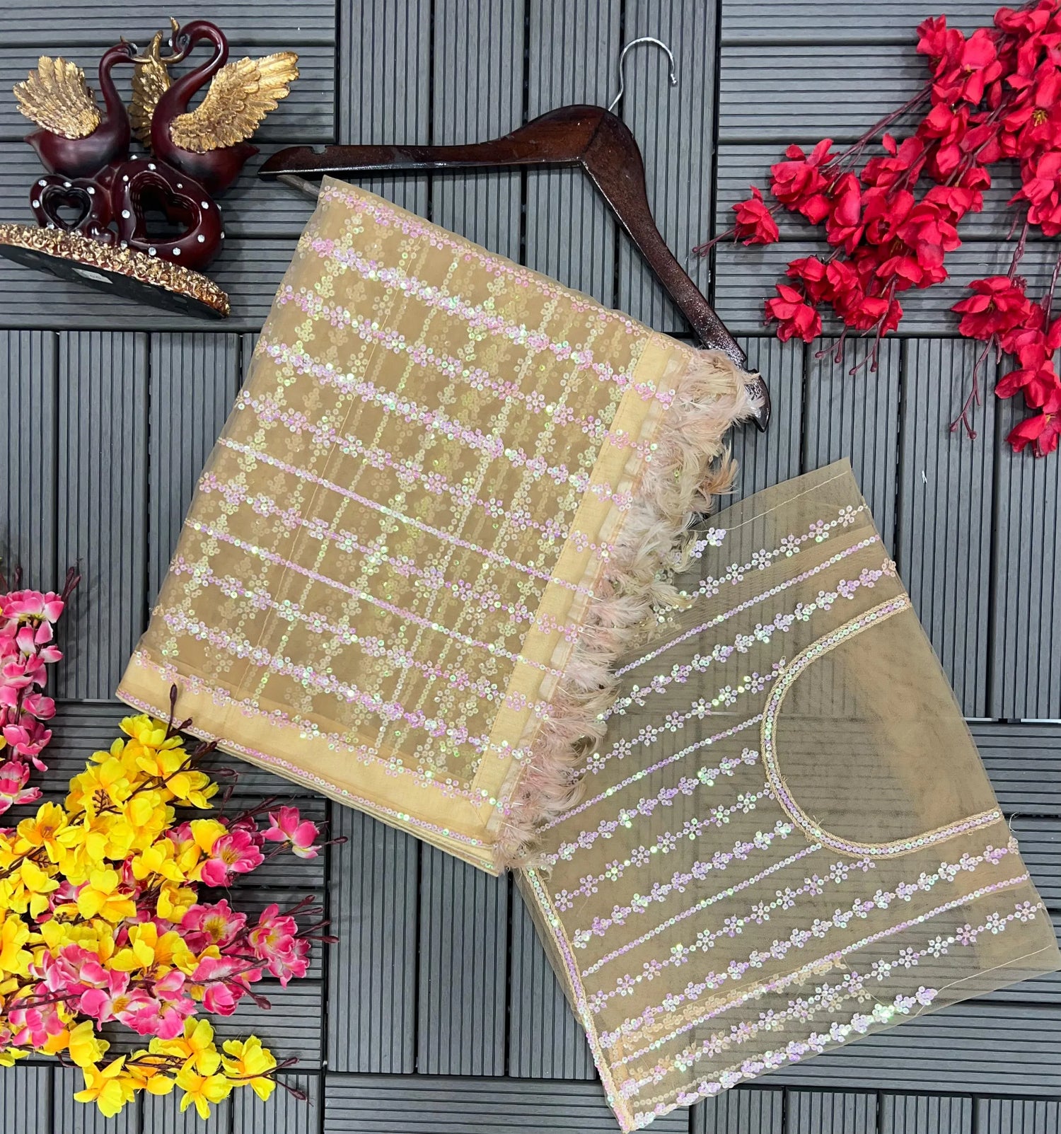 Georgette Sequance Saree 
