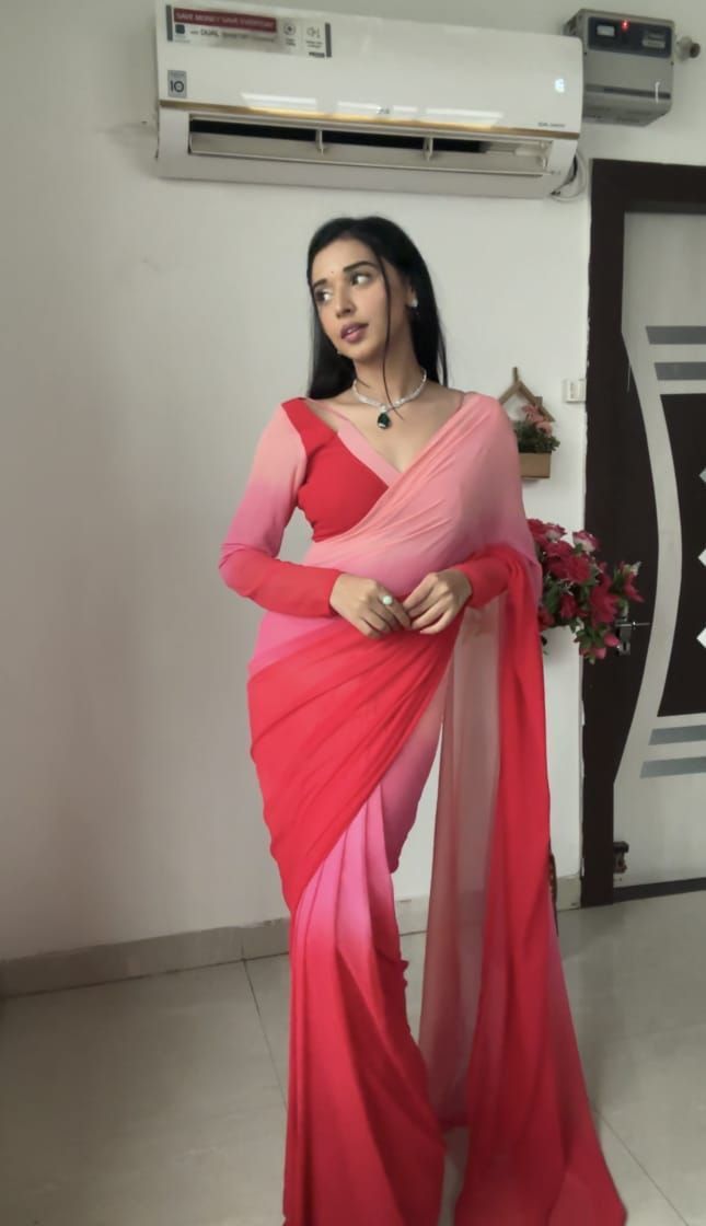 Aliya One Minute Ready To Wear Georgette Saree