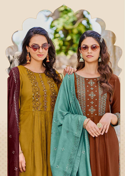 Ladies Flavour Copper Stone Vol 14 Designer Ready Made Collection (1295x05)