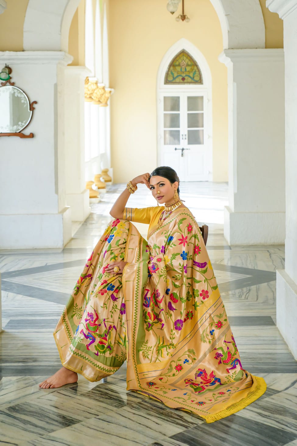 Beautiful Designer Banarasi Soft Silk Paithani Saree