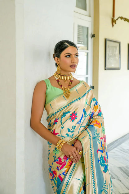 Beautiful Designer Banarasi Soft Silk Paithani Saree