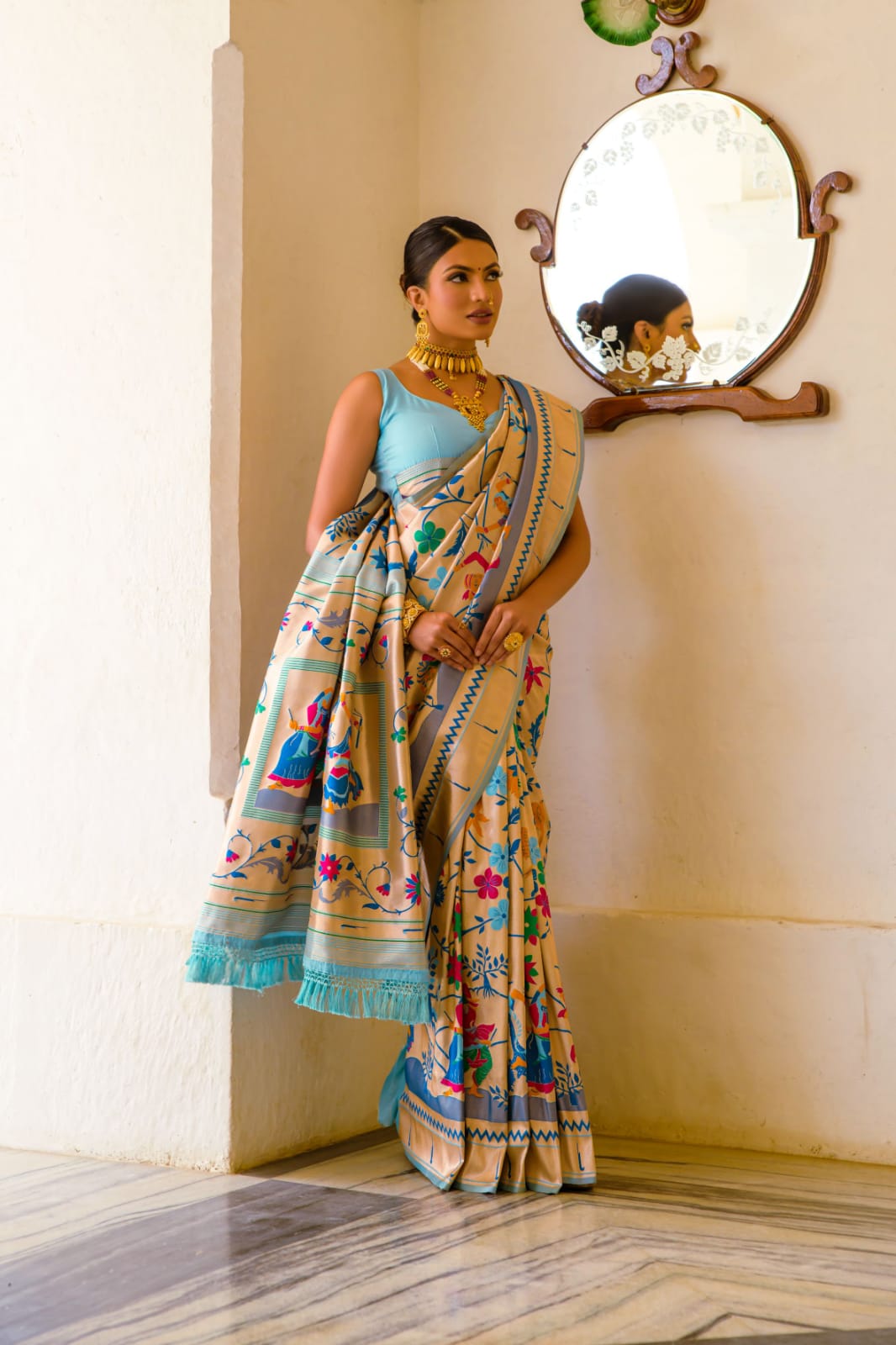 Beautiful Designer Banarasi Soft Silk Paithani Saree