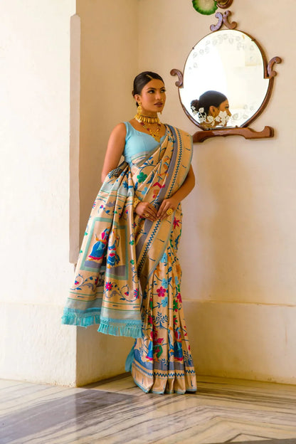 Beautiful Designer Banarasi Soft Silk Paithani Saree