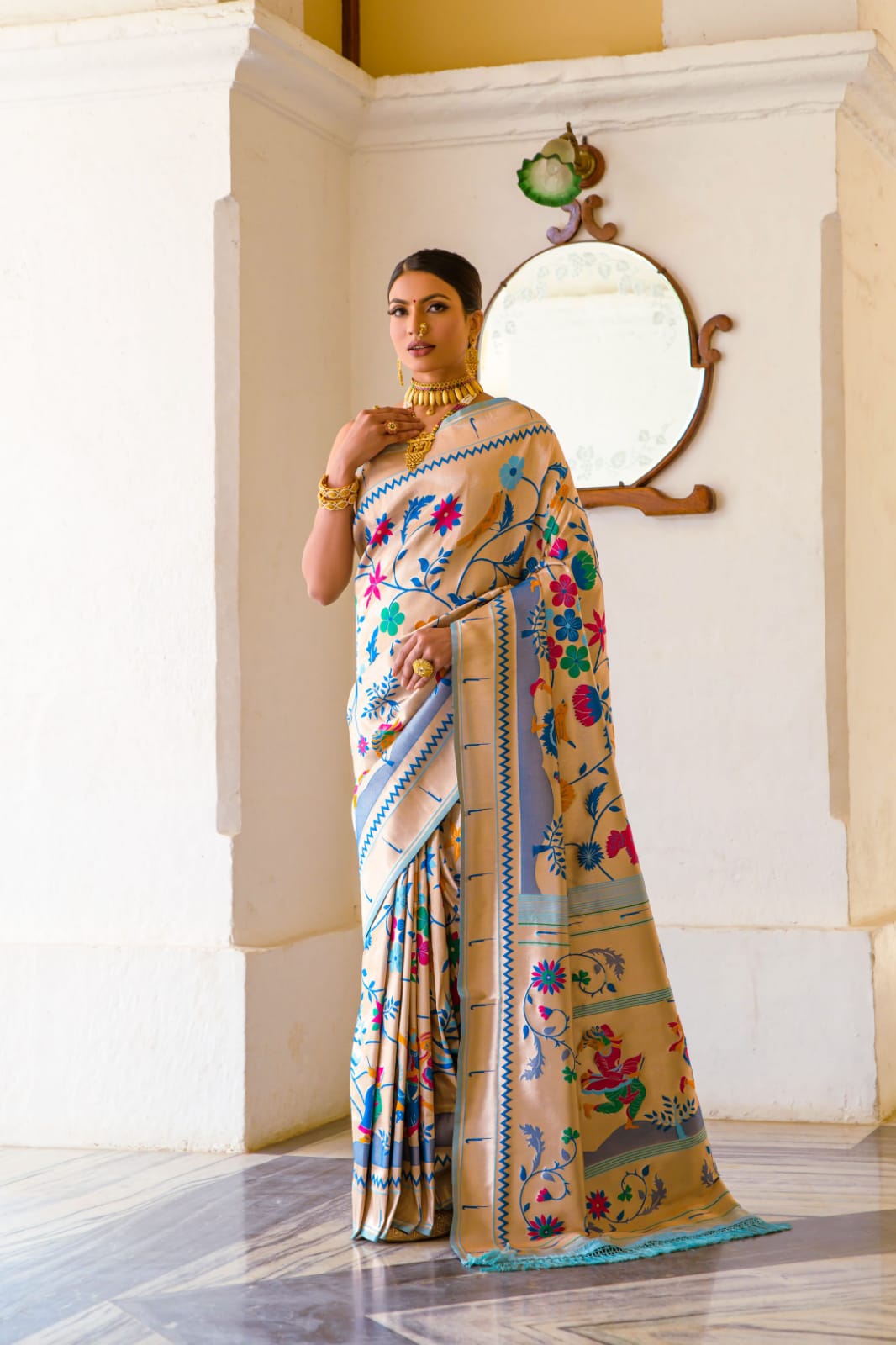 Beautiful Designer Banarasi Soft Silk Paithani Saree