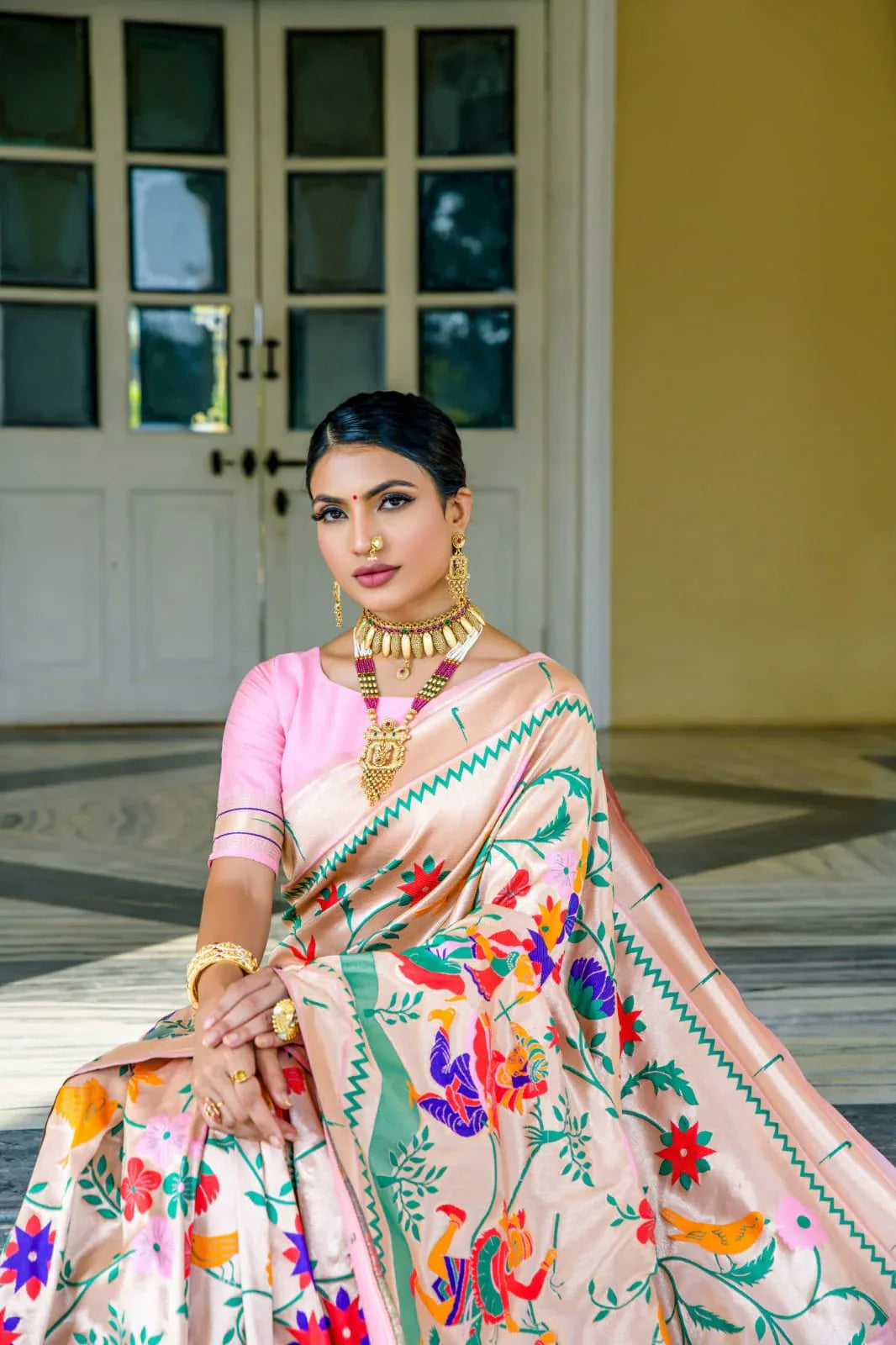 Beautiful Designer Banarasi Soft Silk Paithani Saree