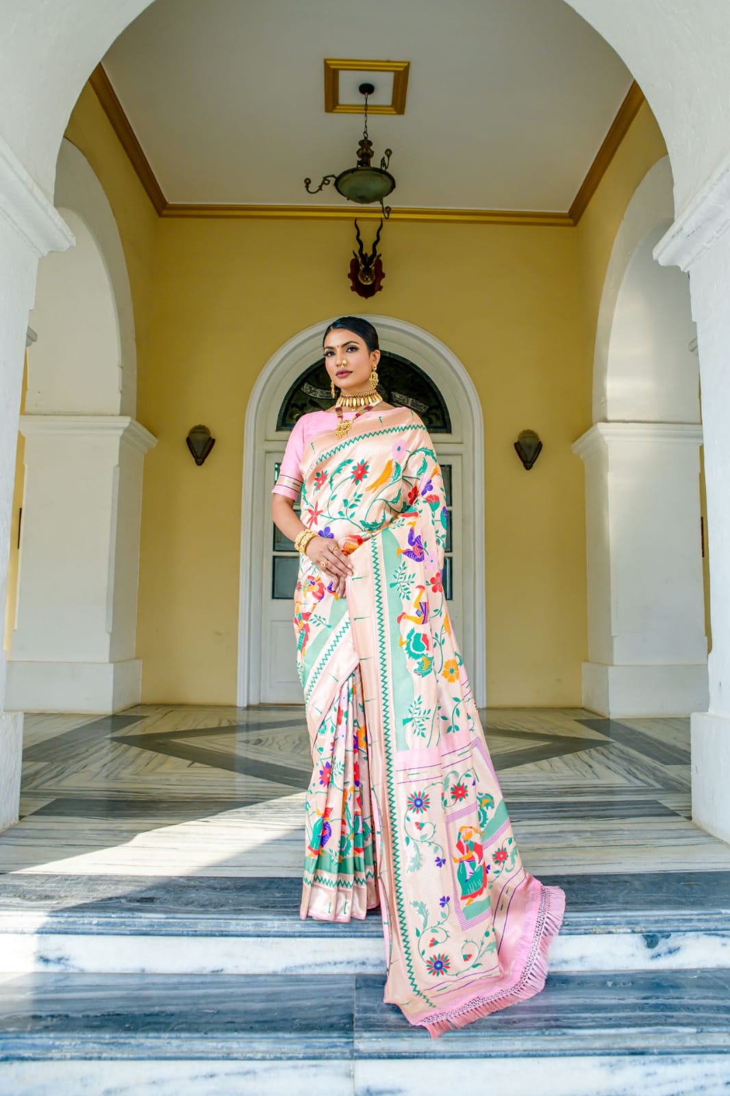 Beautiful Designer Banarasi Soft Silk Paithani Saree