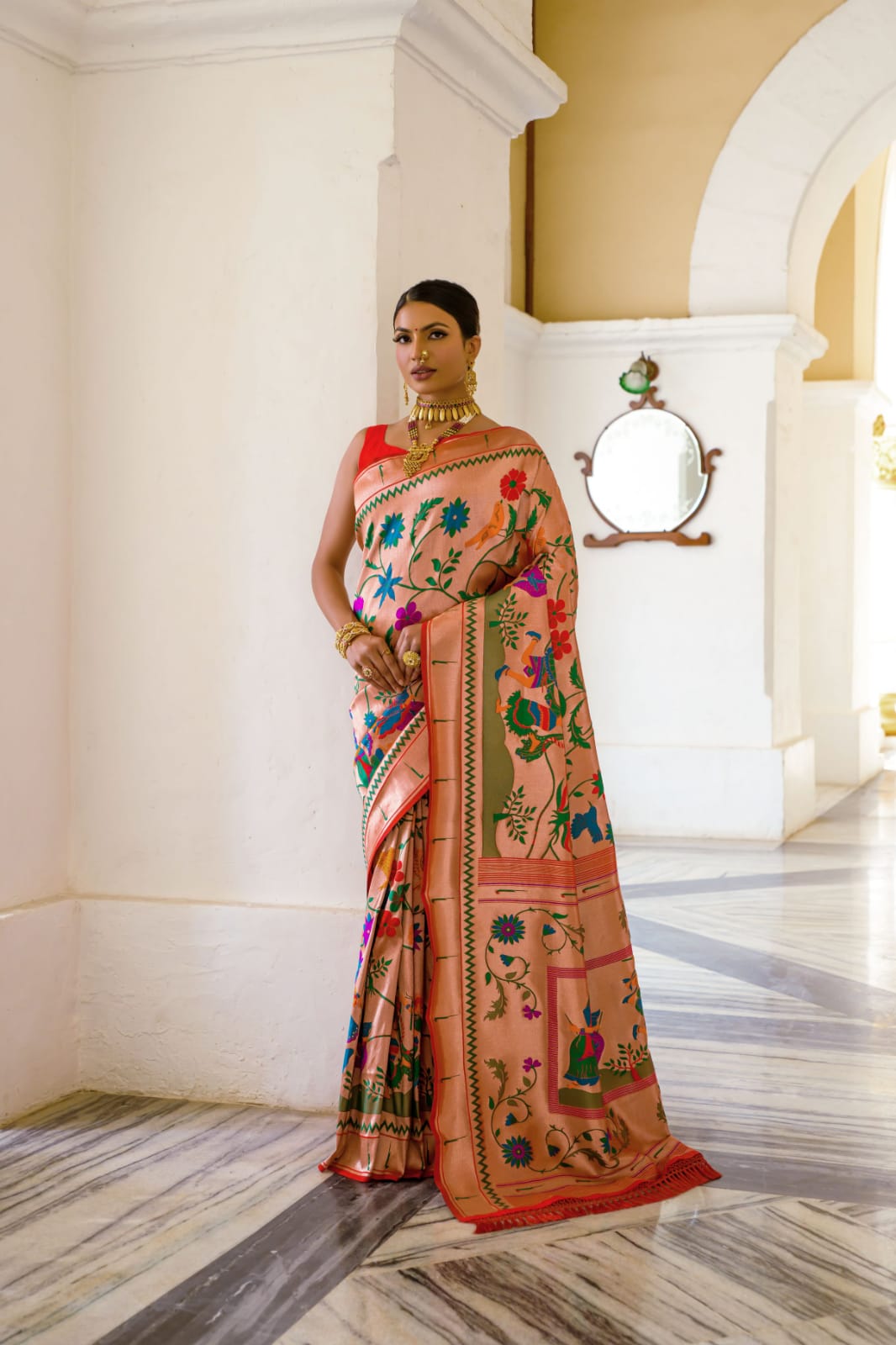 Beautiful Designer Banarasi Soft Silk Paithani Saree
