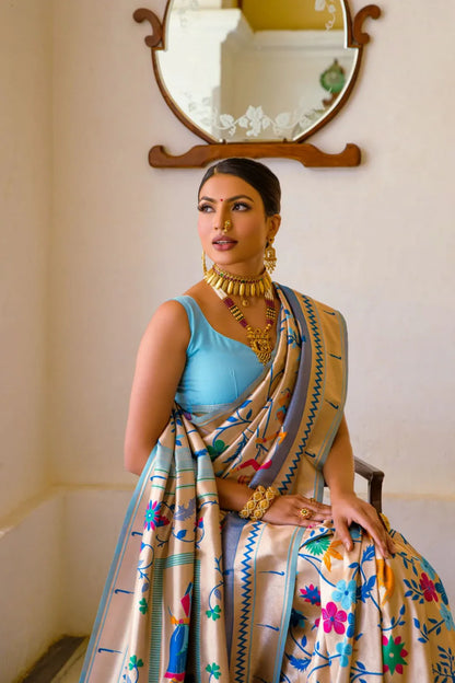 Beautiful Designer Banarasi Soft Silk Paithani Saree