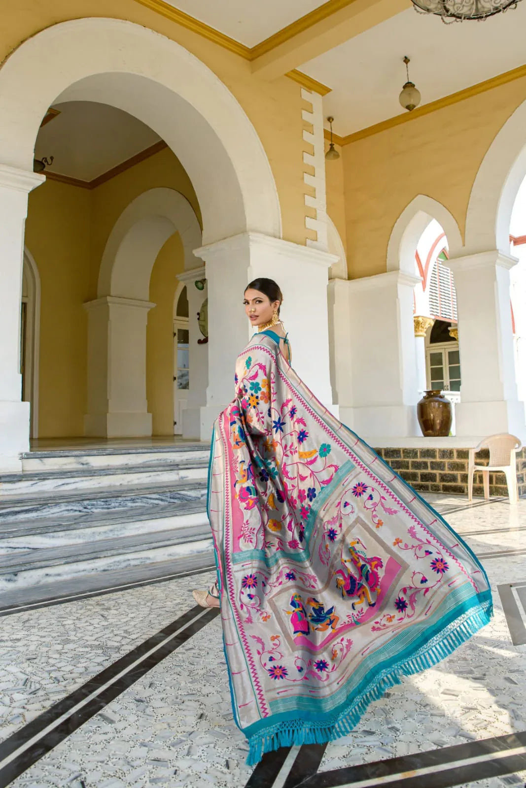 Beautiful Designer Banarasi Soft Silk Paithani Saree