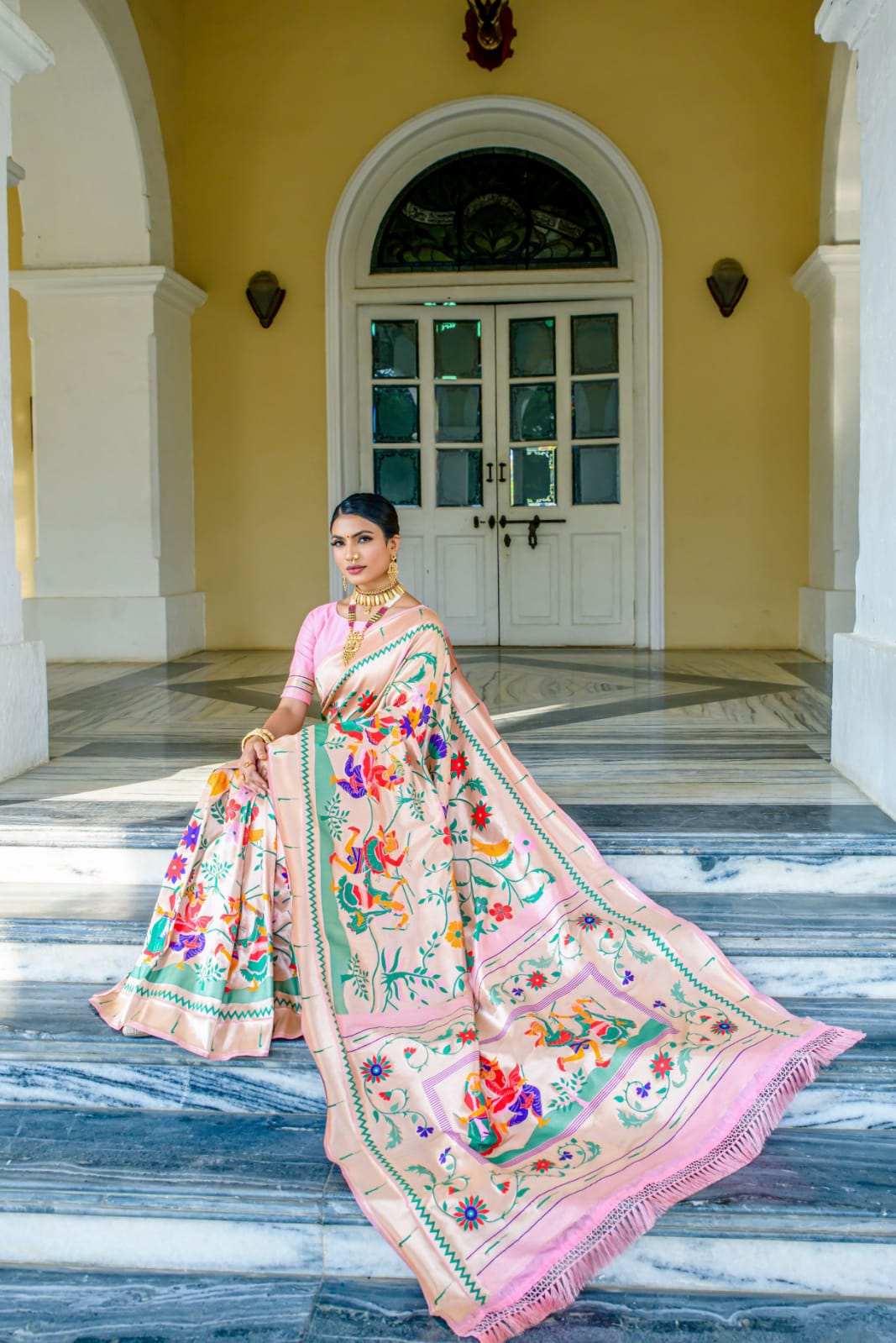 Beautiful Designer Banarasi Soft Silk Paithani Saree