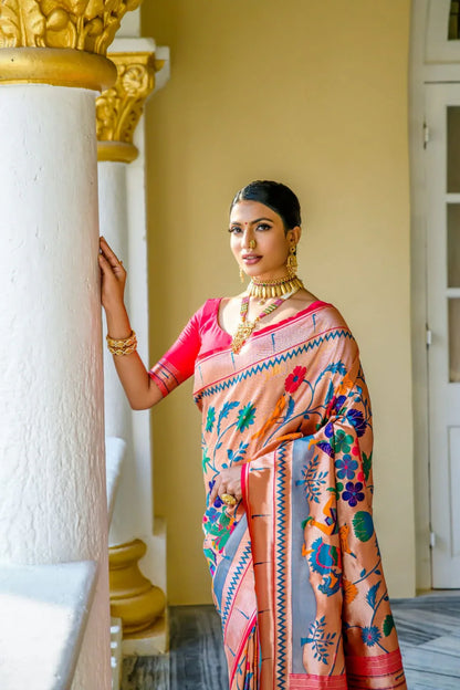 Beautiful Designer Banarasi Soft Silk Paithani Saree