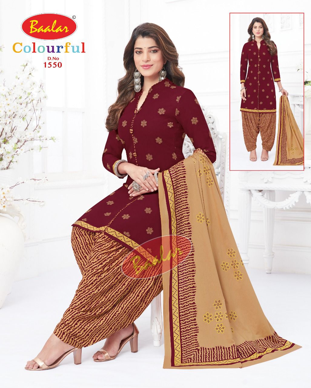 Baalar Colourful Vol 15 Regular Wear Cotton Dress Material (525x30)