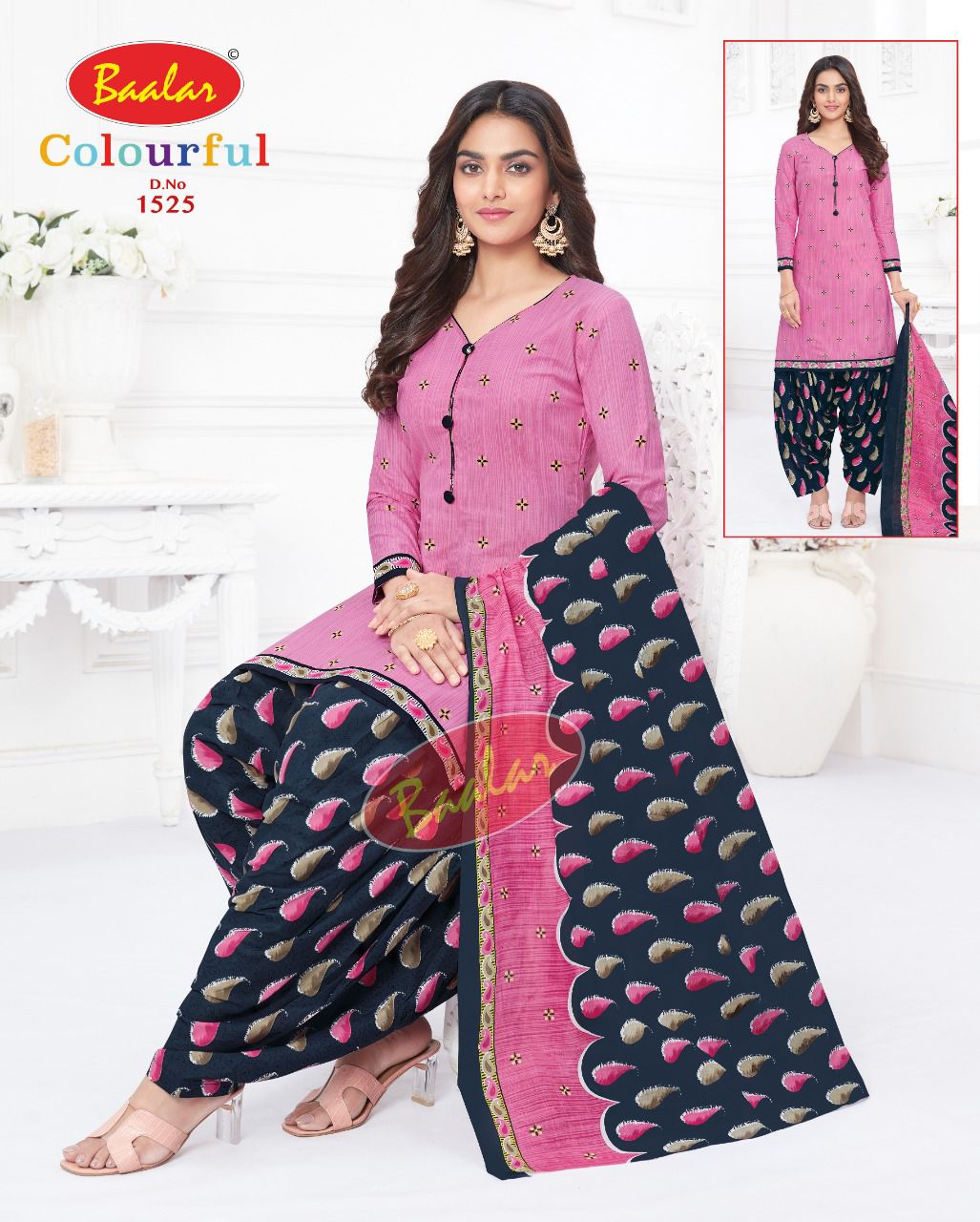 Baalar Colourful Vol 15 Regular Wear Cotton Dress Material (525x30)