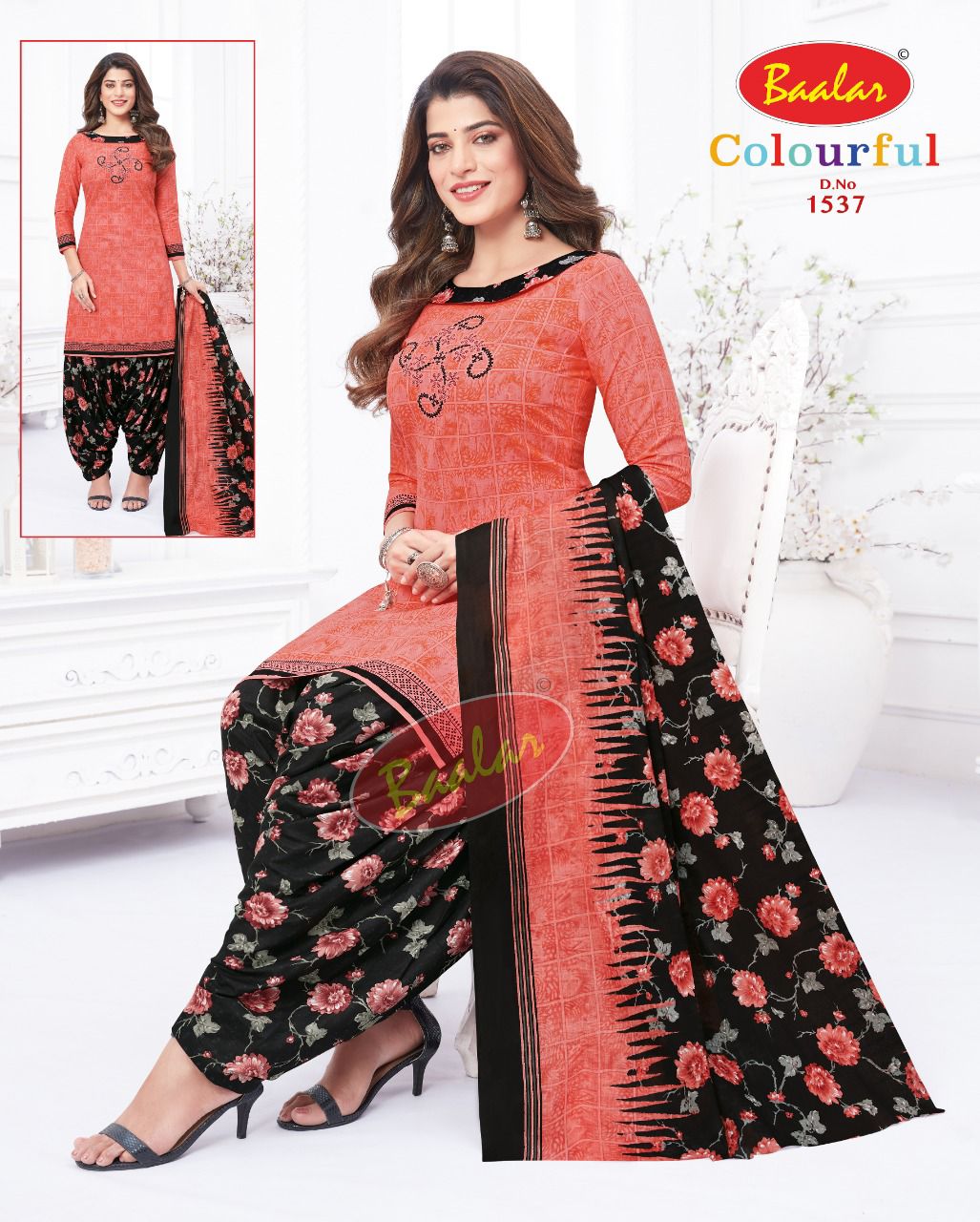 Baalar Colourful Vol 15 Regular Wear Cotton Dress Material (525x30)