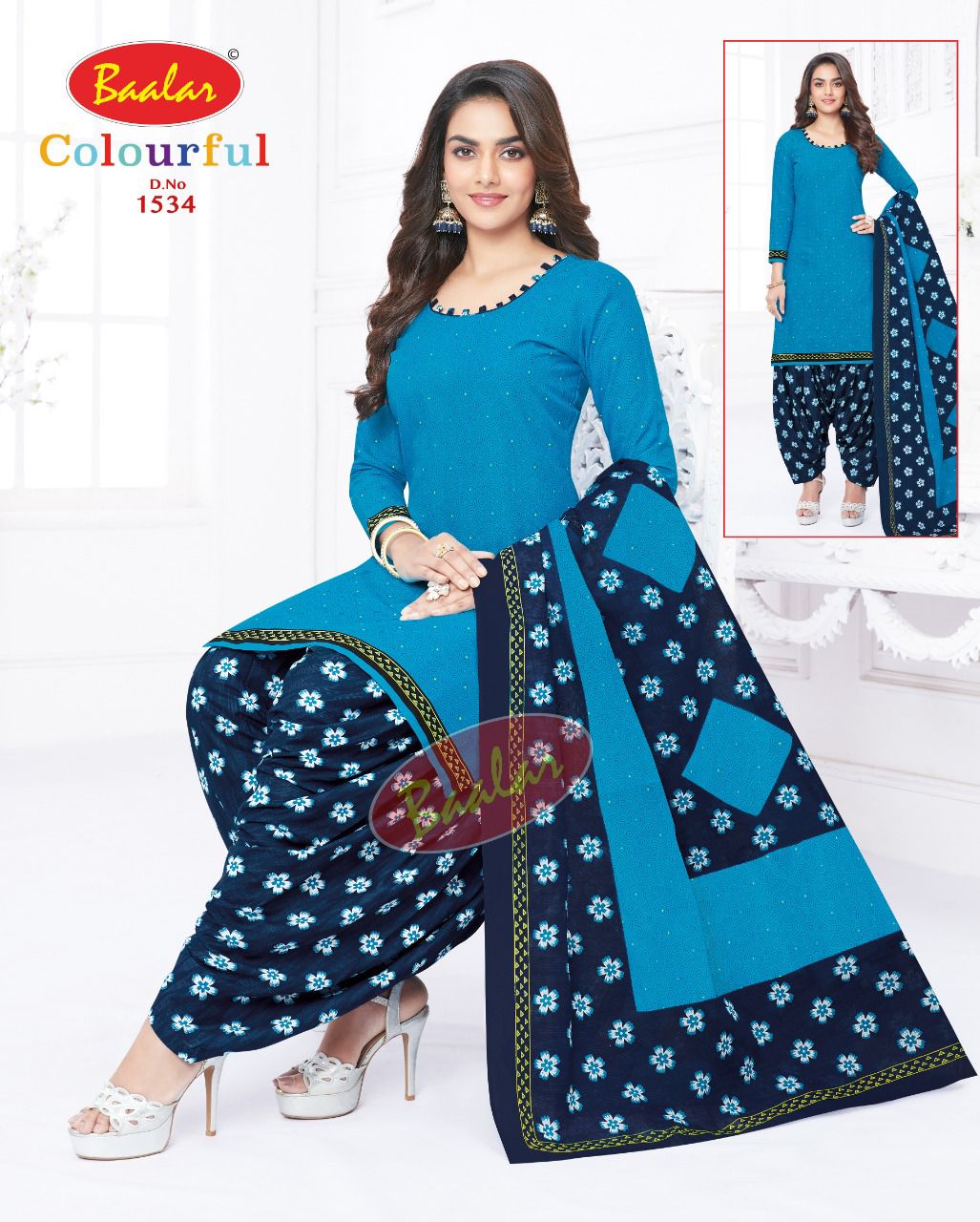 Baalar Colourful Vol 15 Regular Wear Cotton Dress Material (525x30)