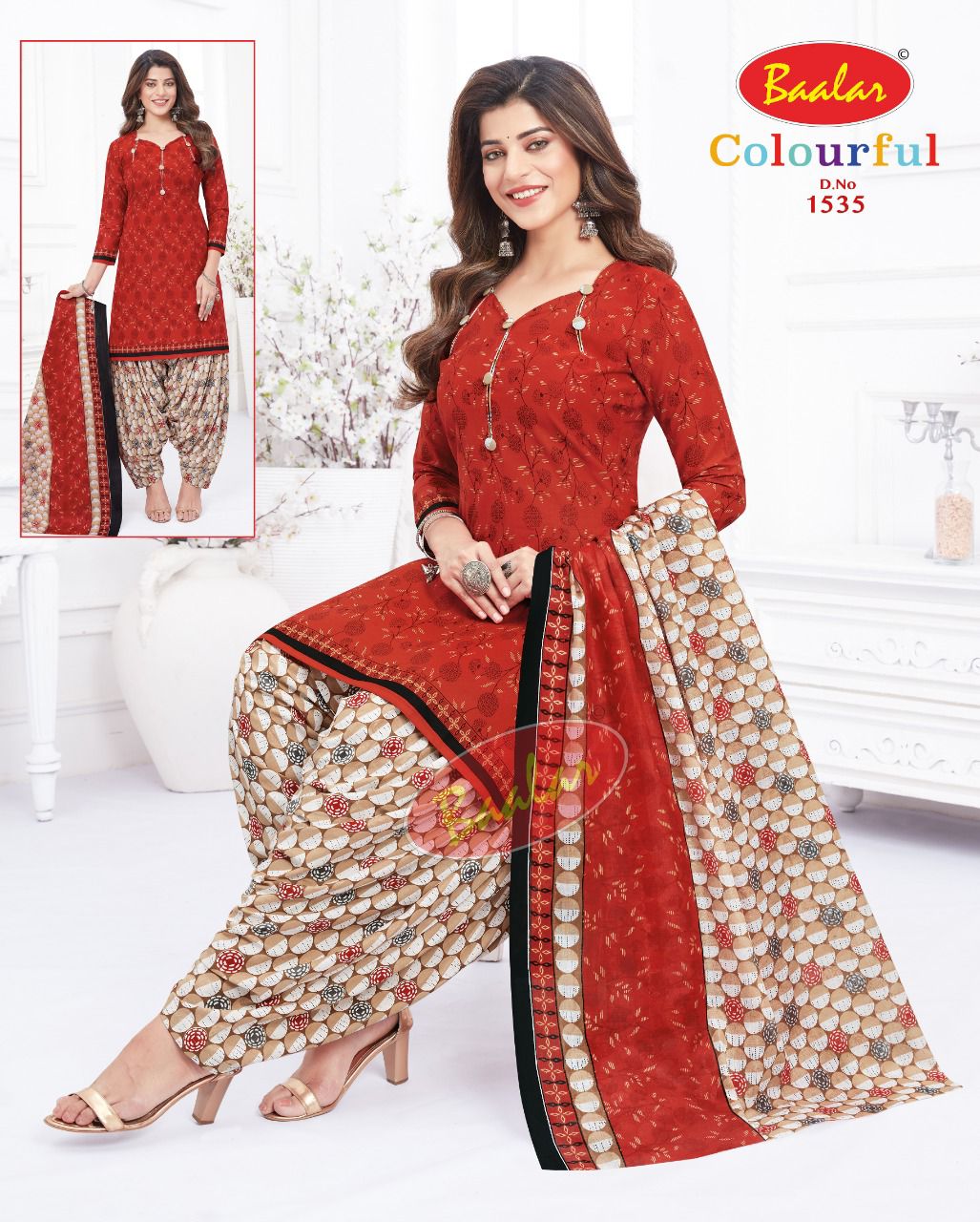 Baalar Colourful Vol 15 Regular Wear Cotton Dress Material (525x30)