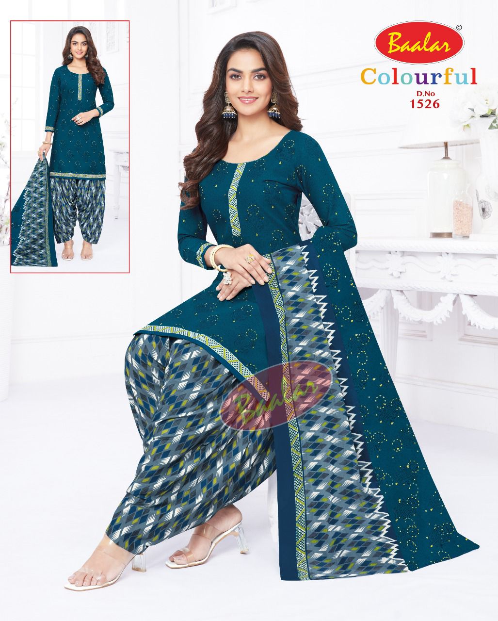 Baalar Colourful Vol 15 Regular Wear Cotton Dress Material (525x30)