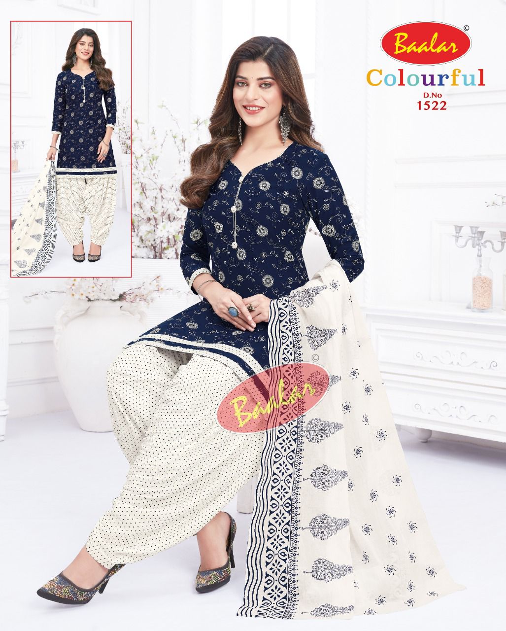 Baalar Colourful Vol 15 Regular Wear Cotton Dress Material (525x30)