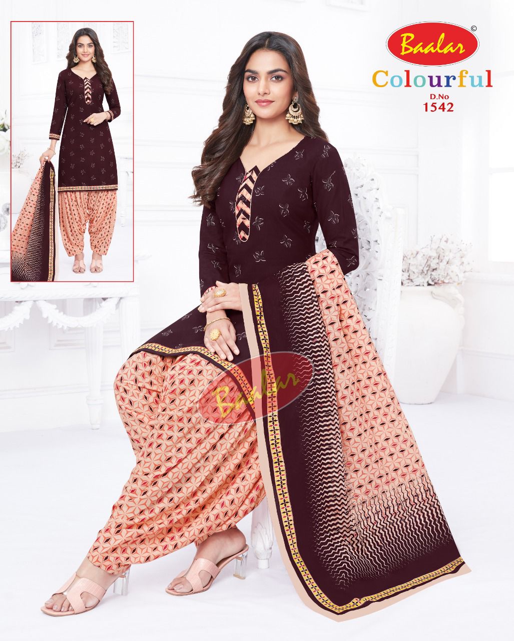 Baalar Colourful Vol 15 Regular Wear Cotton Dress Material (525x30)