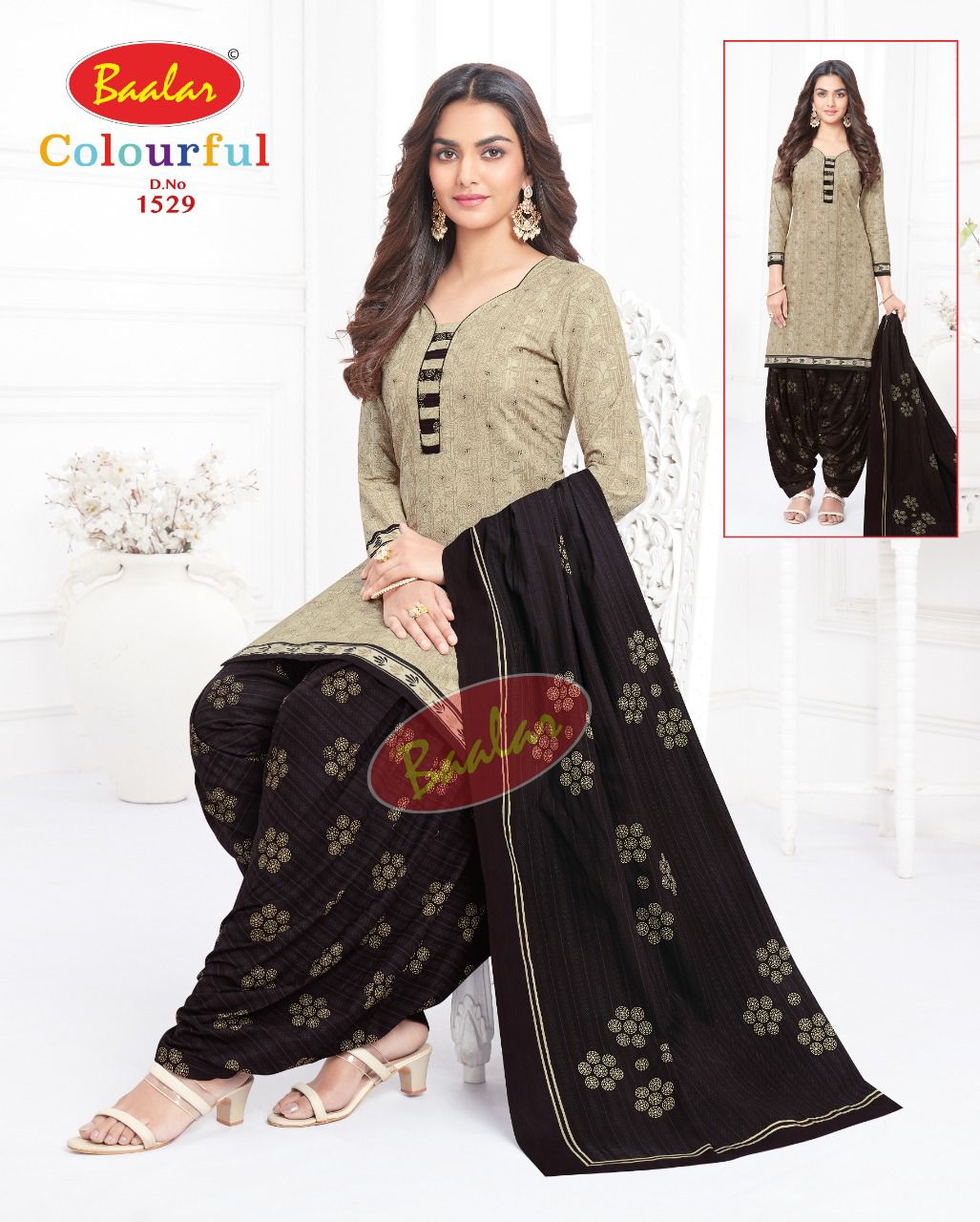 Baalar Colourful Vol 15 Regular Wear Cotton Dress Material (525x30)