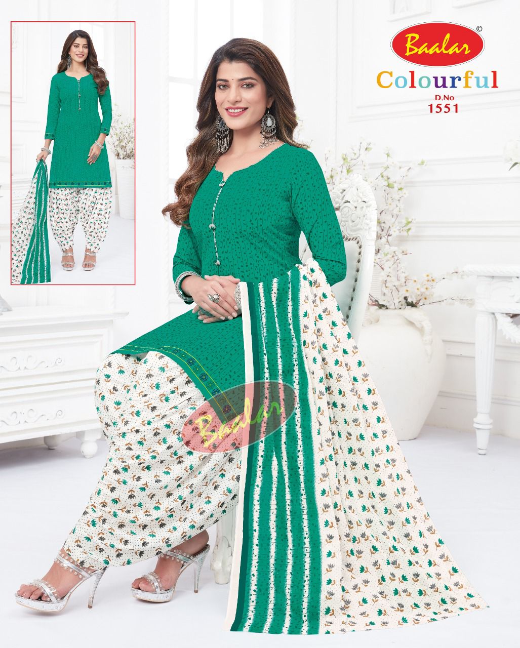 Baalar Colourful Vol 15 Regular Wear Cotton Dress Material (525x30)