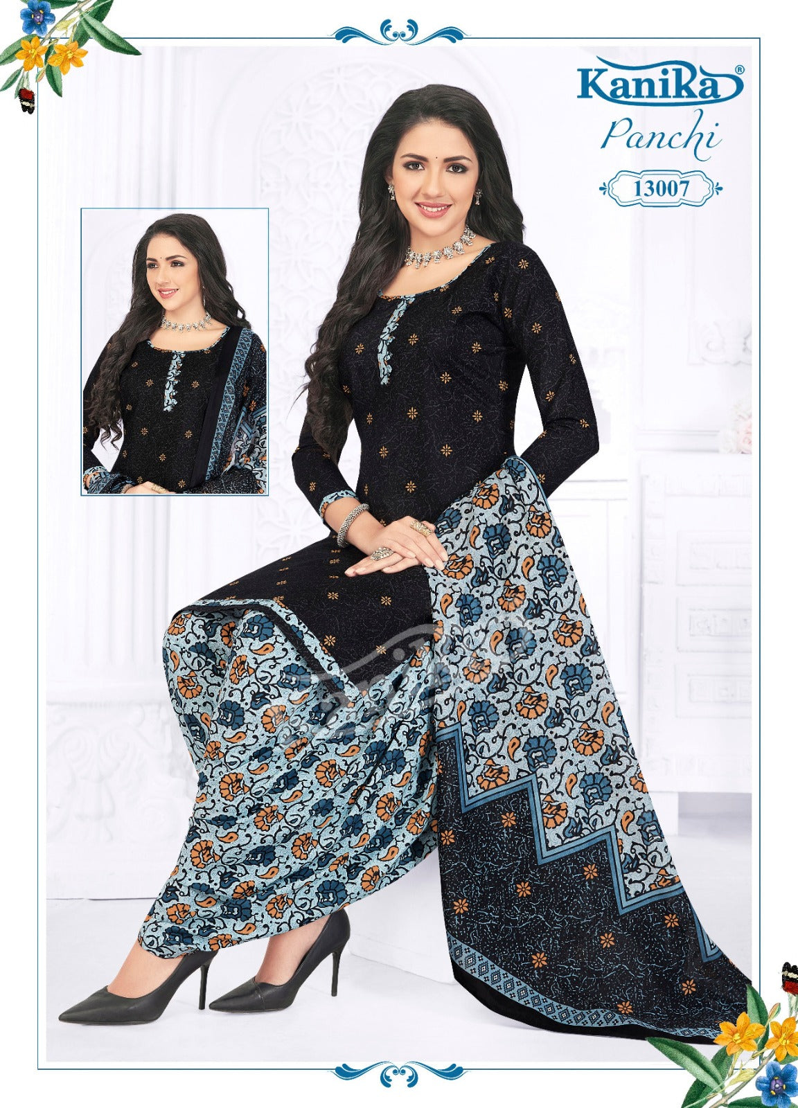 Kanika Panchi Vol 13 Indo Cotton Kurti Set (345x12)