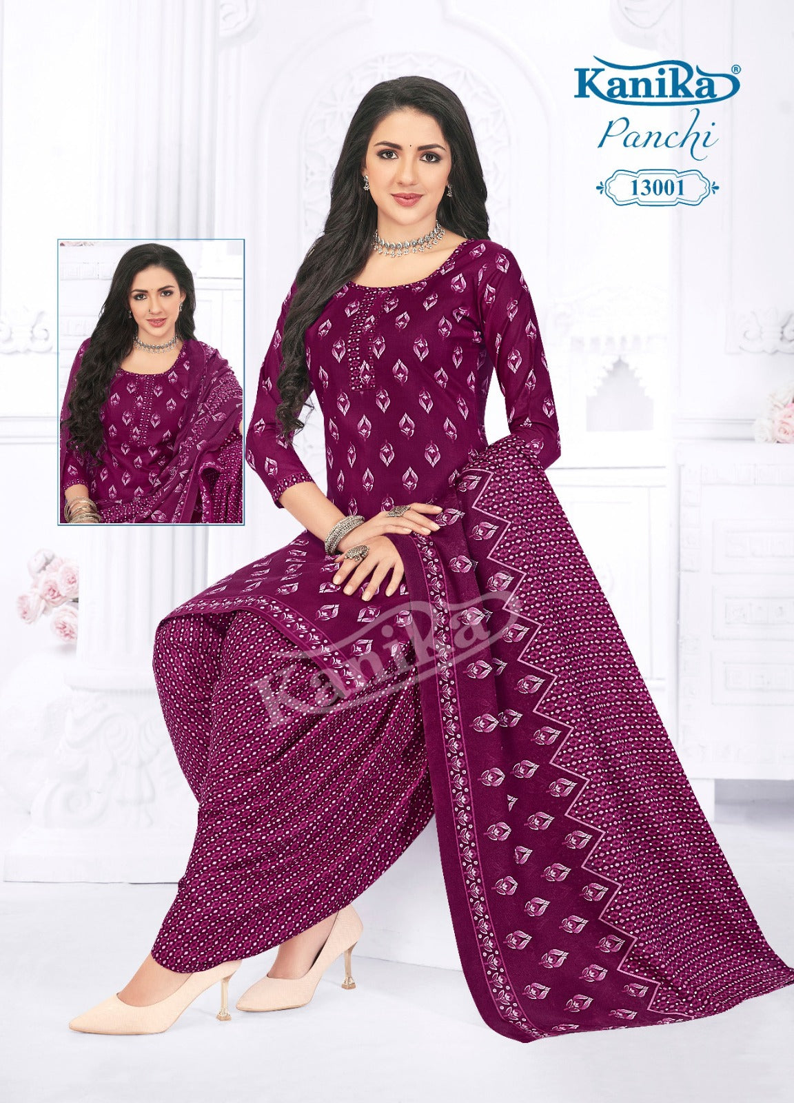 Kanika Panchi Vol 13 Indo Cotton Kurti Set (345x12)