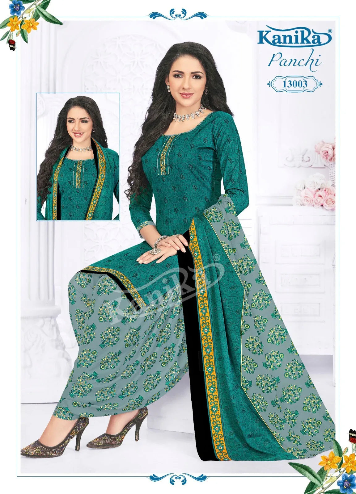 Kanika Panchi Vol 13 Indo Cotton Kurti Set (345x12)
