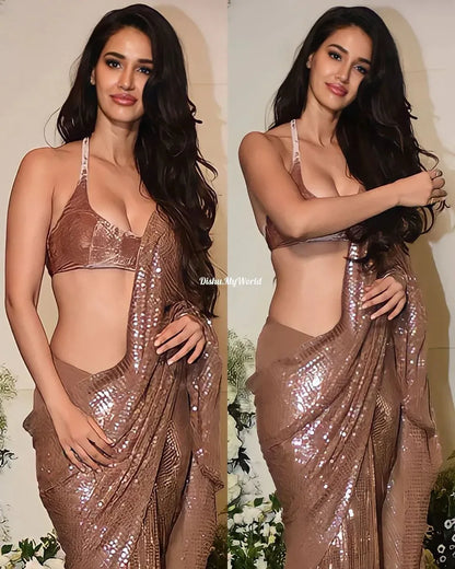 Beautiful Designer Heavy Georgette Exclusive Sequanc Saree Design 5308