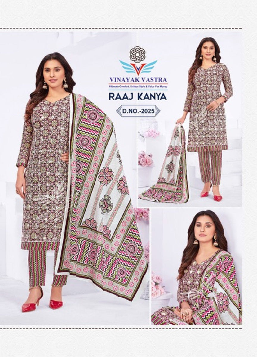 Vinayak Vastra Raaj Kanya Vol 2 Ready Made Cotton Suit Collection (570x18)