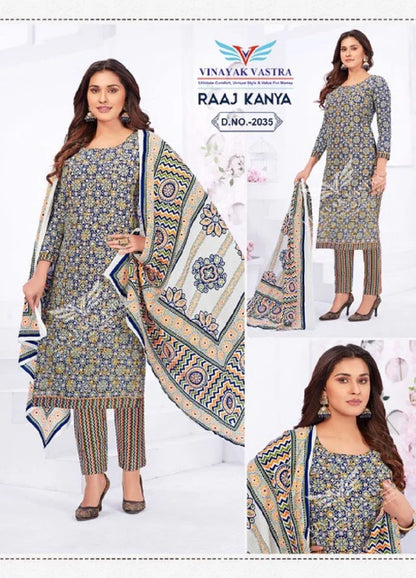 Vinayak Vastra Raaj Kanya Vol 2 Ready Made Cotton Suit Collection (570x18)