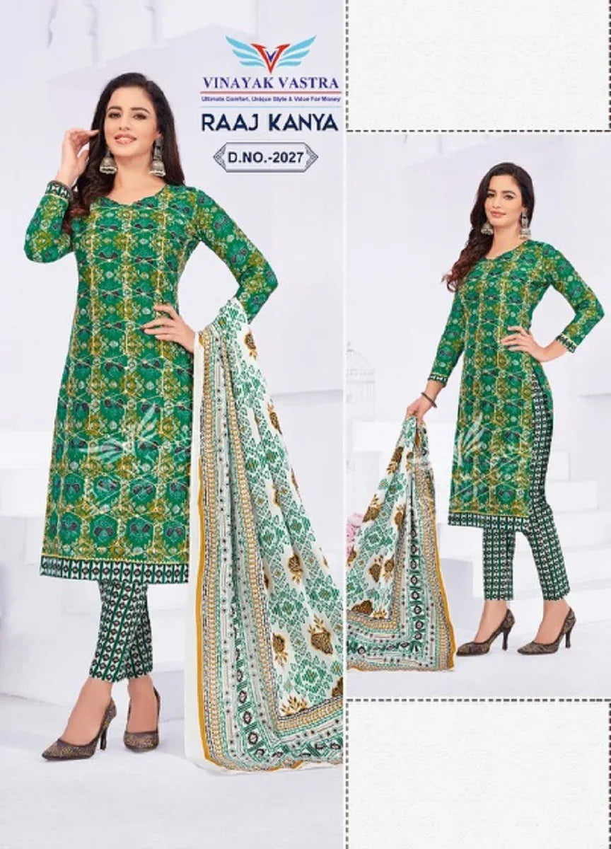Vinayak Vastra Raaj Kanya Vol 2 Ready Made Cotton Suit Collection (570x18)