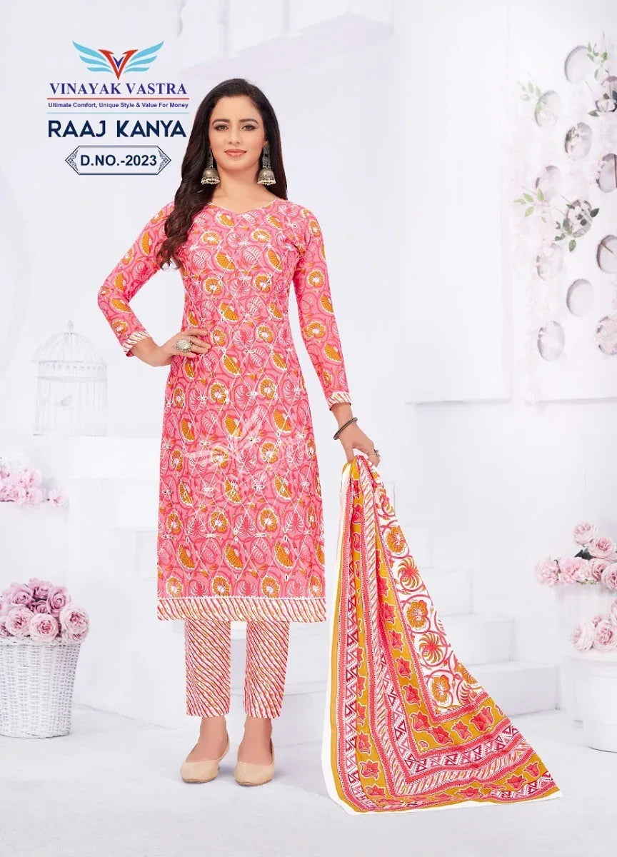 Vinayak Vastra Raaj Kanya Vol 2 Ready Made Cotton Suit Collection (570x18)